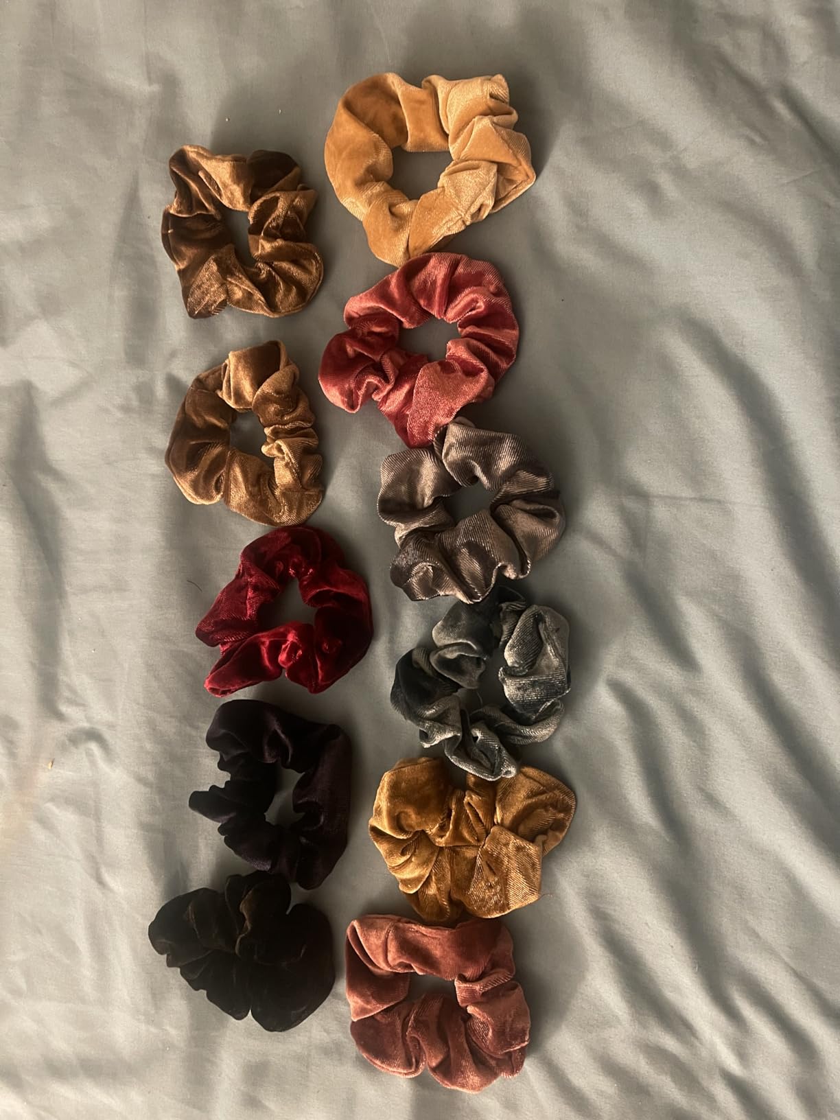 Whaline 12 Pack Velvet Hair Scrunchies for Women, 12 Colors customer photo 1