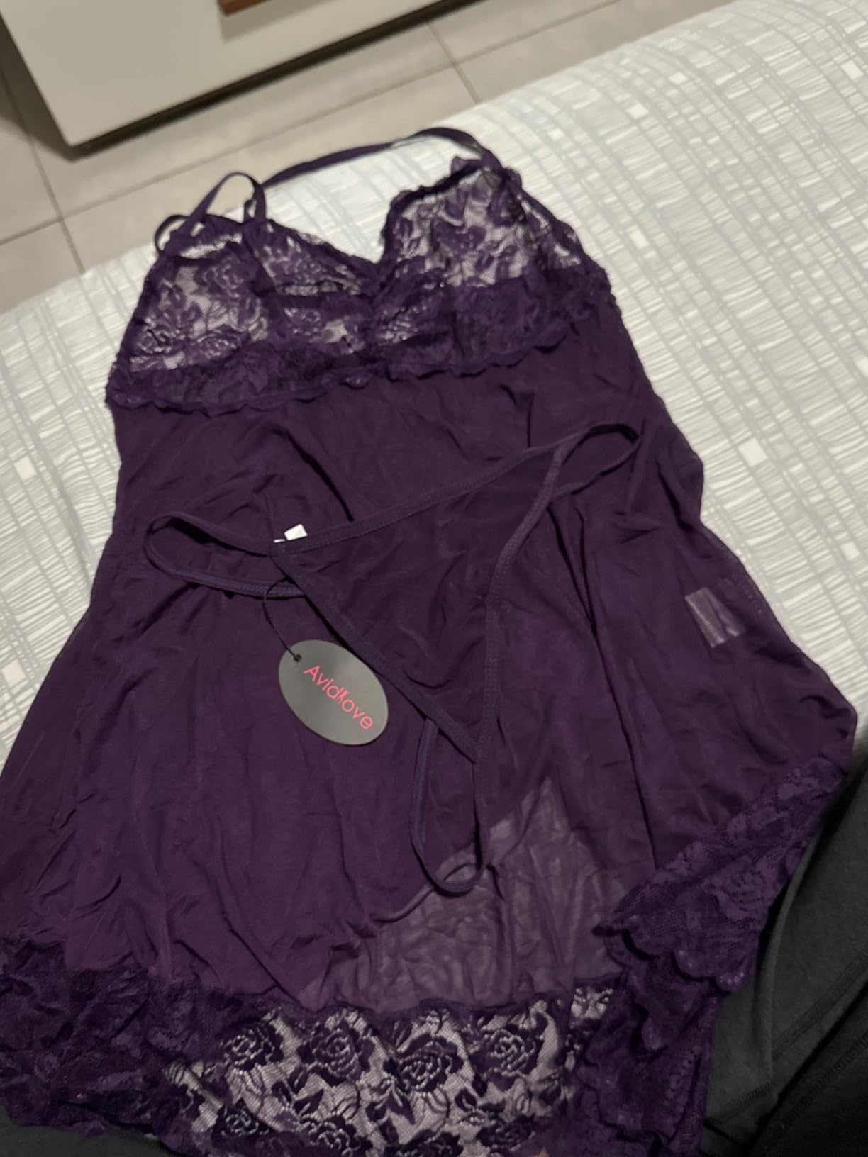 Avidlove Babydoll Lingerie for Women Sexy Mini Chemise Lingerie customer photo 2