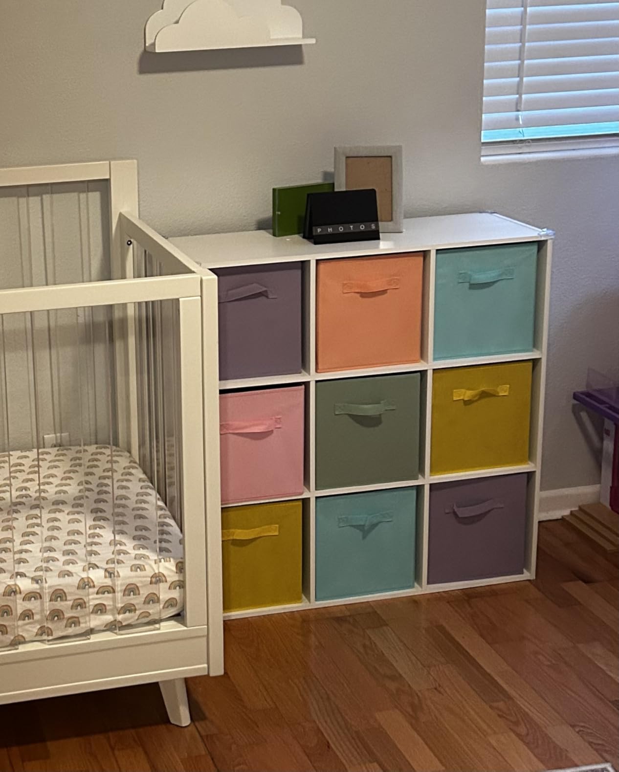 Sorbus Cube Storage Bin, Fabric, 6 Pack (11 Inch, Pastel Multi-Color) customer photo 2