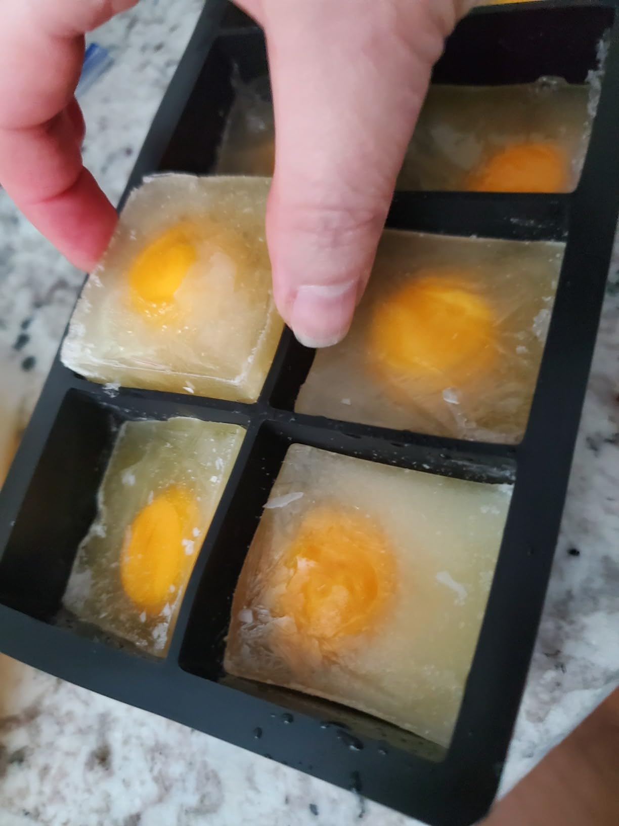 Ice Cube Molds, 2 Pack Silicone Trays for 8 Large Square Cubes customer photo 1