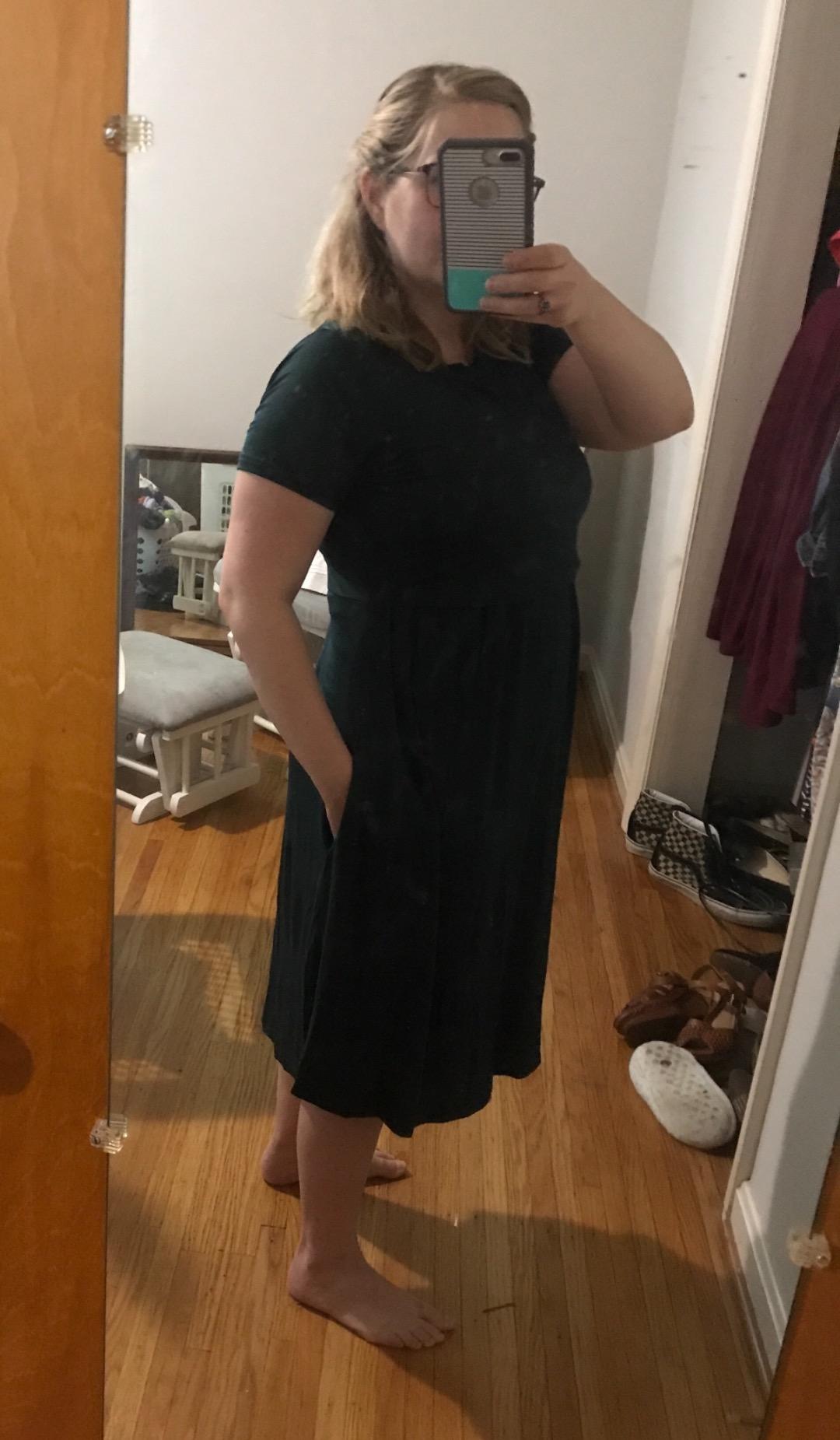Bearsland Women's Short Sleeves Maternity Dress Nursing Breastfeeding Dresses with Pockets customer photo 1