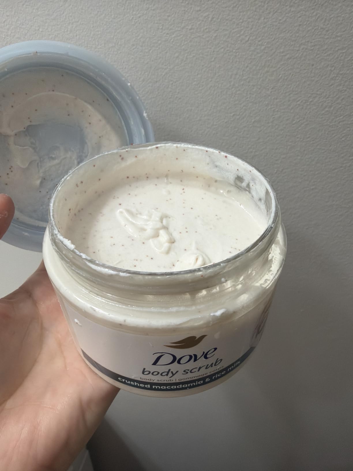 Dove Scrub Macadamia & Rice Milk Reveals Visibly Smoother Skin Body Scrub That Nourishes Skin 10.5 oz customer photo 2