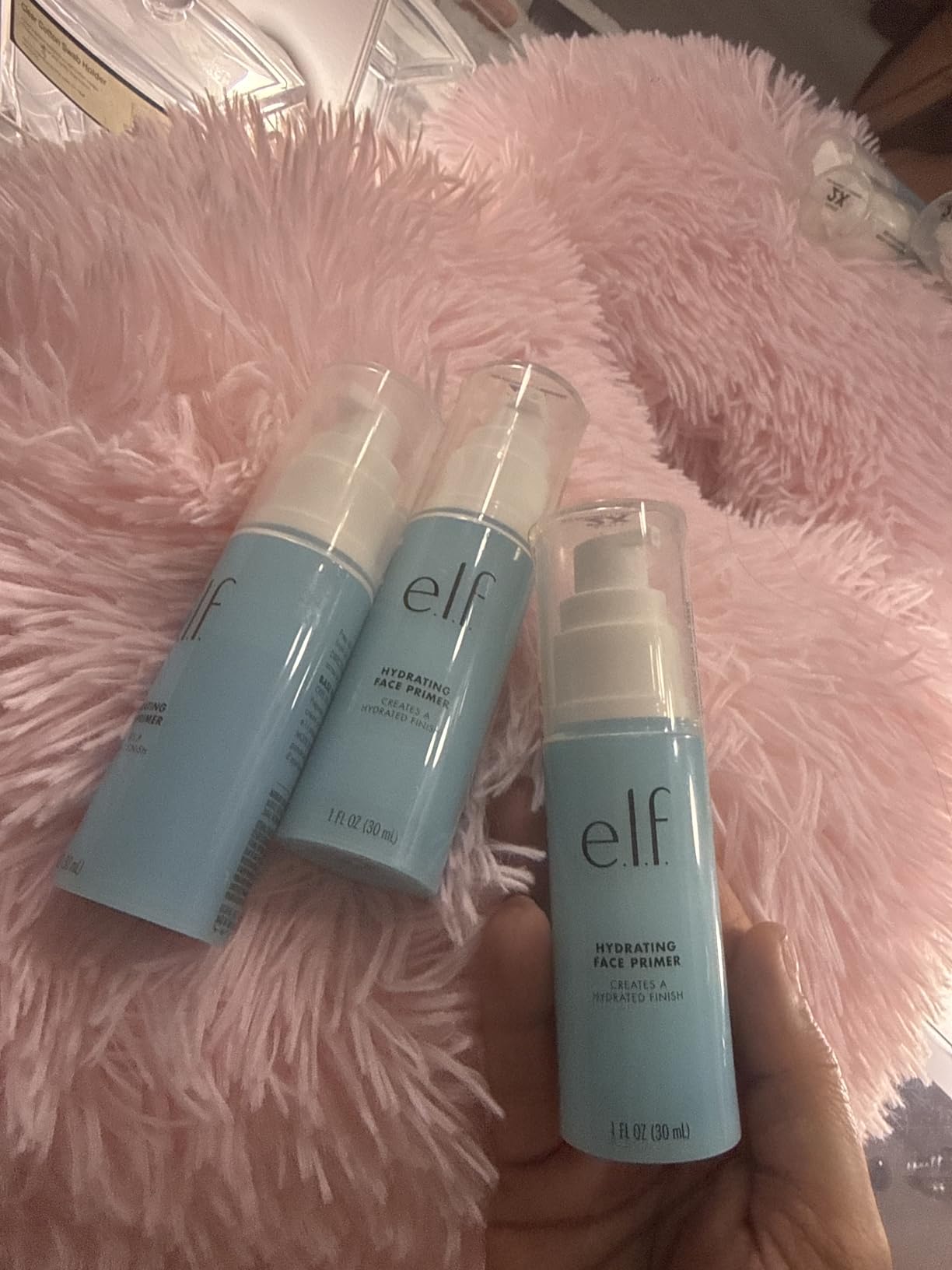 e.l.f. Hydrating Face Primer, Moisturizing Makeup Base, Smooths Pores & Fine Lines, Long-Lasting Wear, Preps Skin for Foundation Application, Large customer photo 2