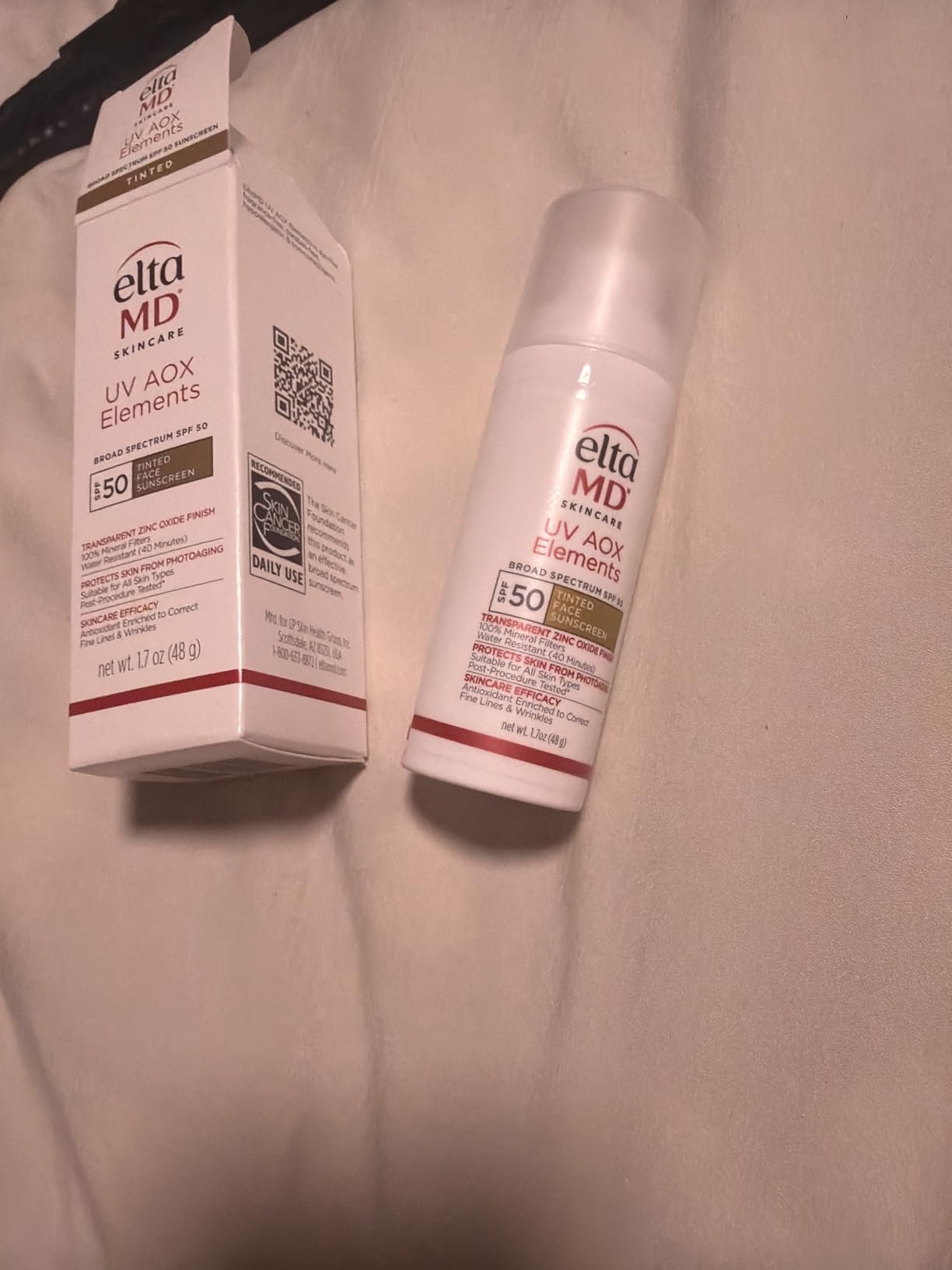 UV AOX Elements Tinted Mineral Face Sunscreen Lotion, Tinted Moisturizer for Face SPF 50 with Antioxidants customer photo 1