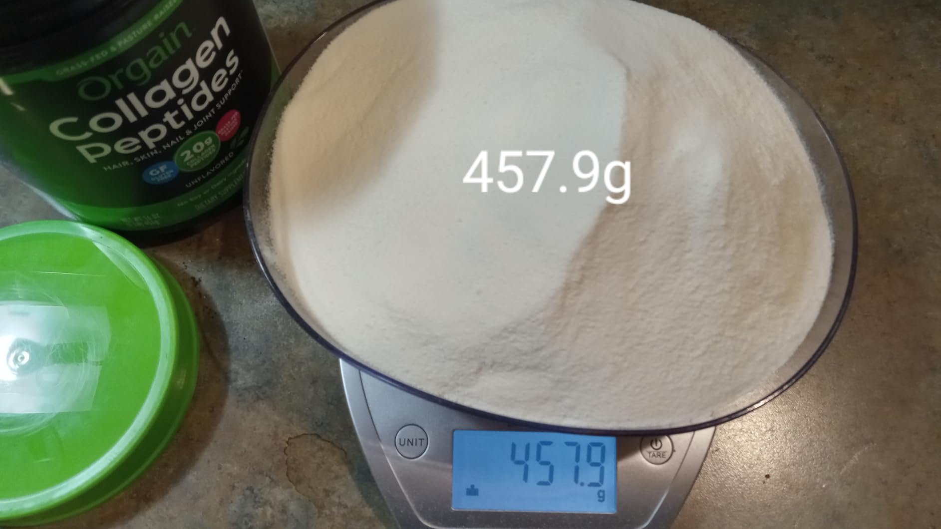 Orgain Hydrolyzed Collagen Peptides Powder For Women & Men, 20g Grass Fed Collagen, Unflavored - Hair, Skin, Nail, & Joint Support Supplement, Paleo & Keto, Non-GMO, Type I and III, 1lb customer photo 1