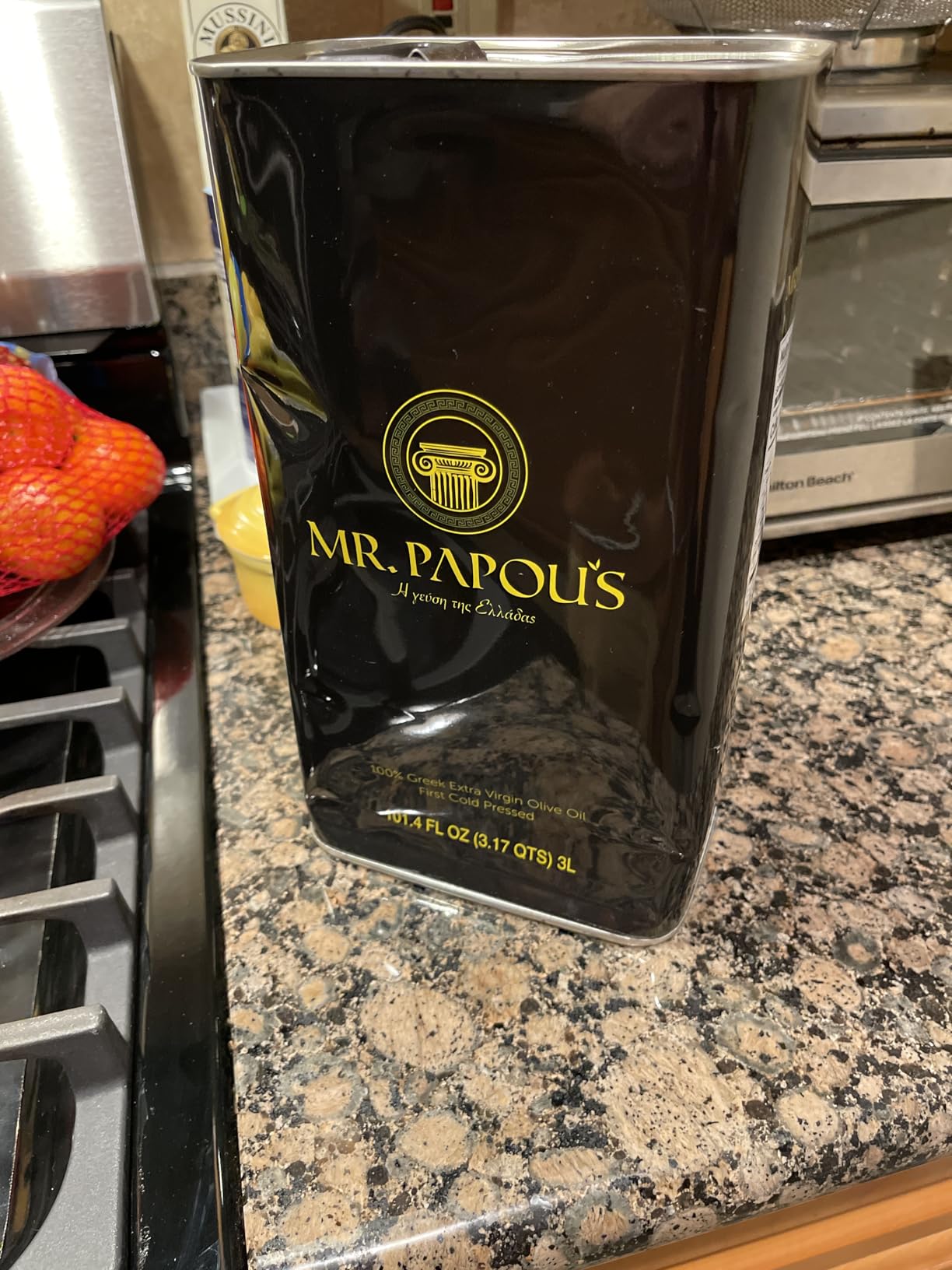 Mr. Papou's Family Owned Authentic Greek Extra Virgin Olive Oil 3L 101.4 oz customer photo 1
