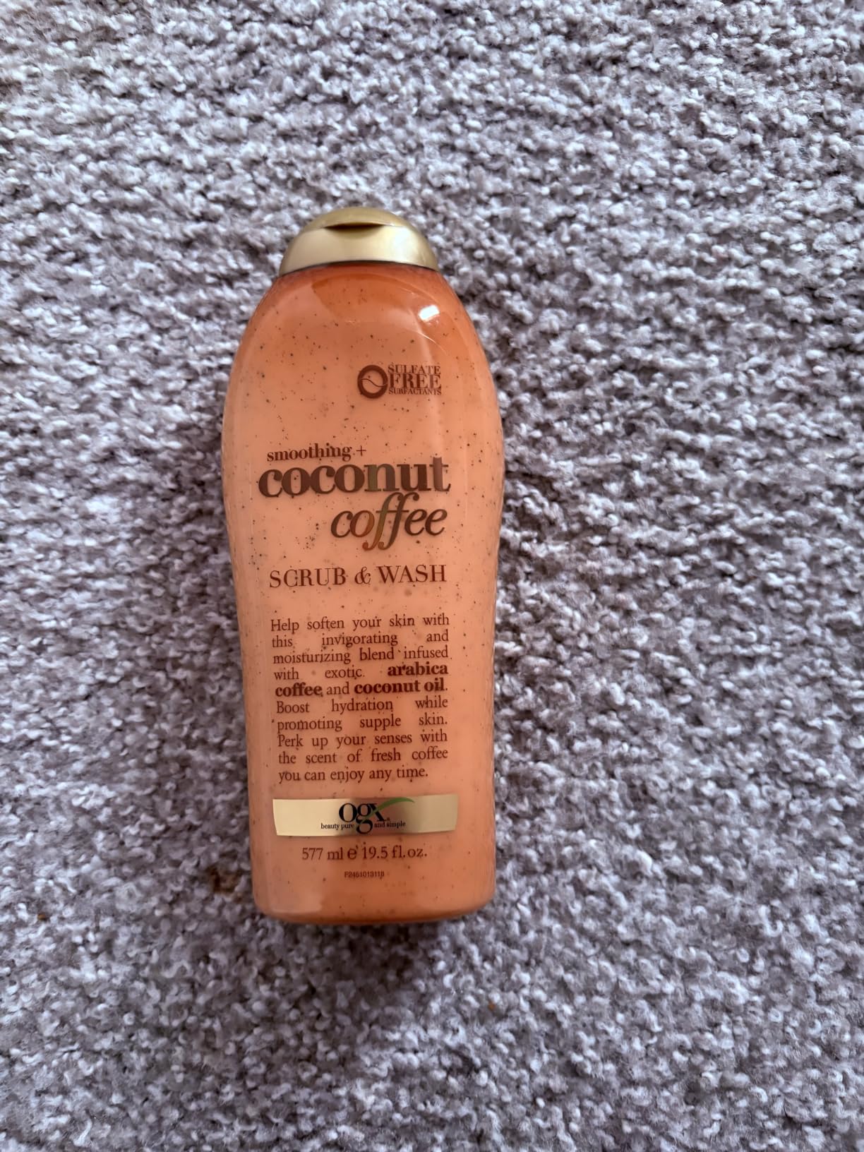 OGX Smoothing + Coconut Coffee Body Scrub, 19.5 fl oz customer photo 2