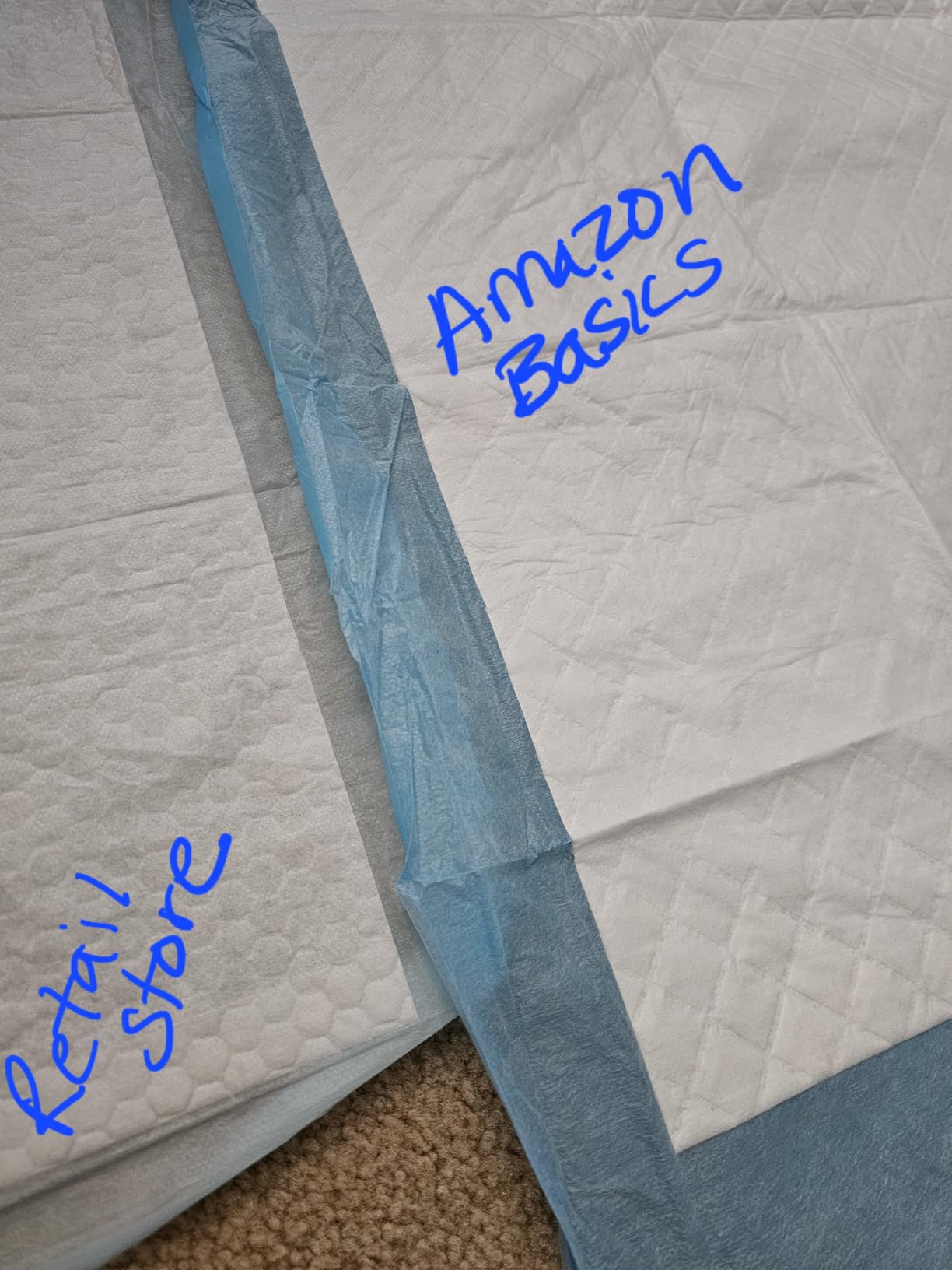 Amazon Basics Heavy Duty Dog and Puppy Pee Pads, Leak-Proof 5-Layer Super Absorbent, Quick-Dry Surface for Potty Training, Regular Size, 24x23