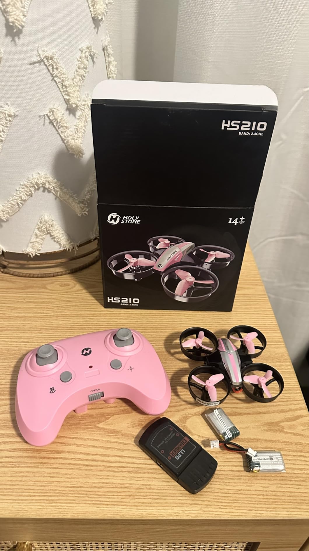 Holy Stone Mini Drone for Kids and Beginners RC Nano Quadcopter Indoor Small Helicopter Plane with Auto Hovering, 3D Flips, Headless Mode and 3 Batteries, Great Gift Toy for Boys and Girls, HS210 Red customer photo 2