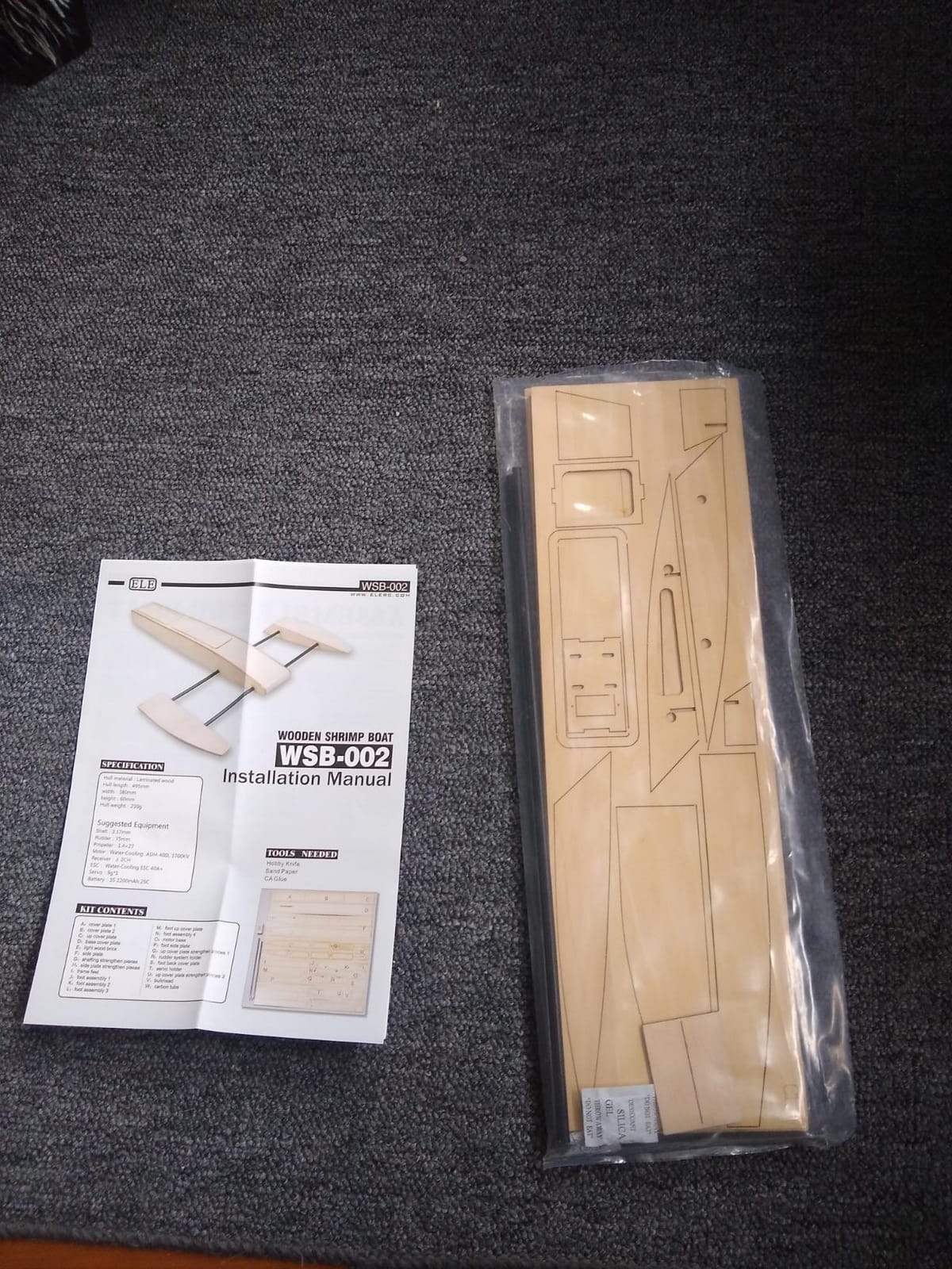 RC Outrigger Shrimp Boat Wooden 495mm Sponson Race Boat Kit to Build for Adults (B065) customer photo 2