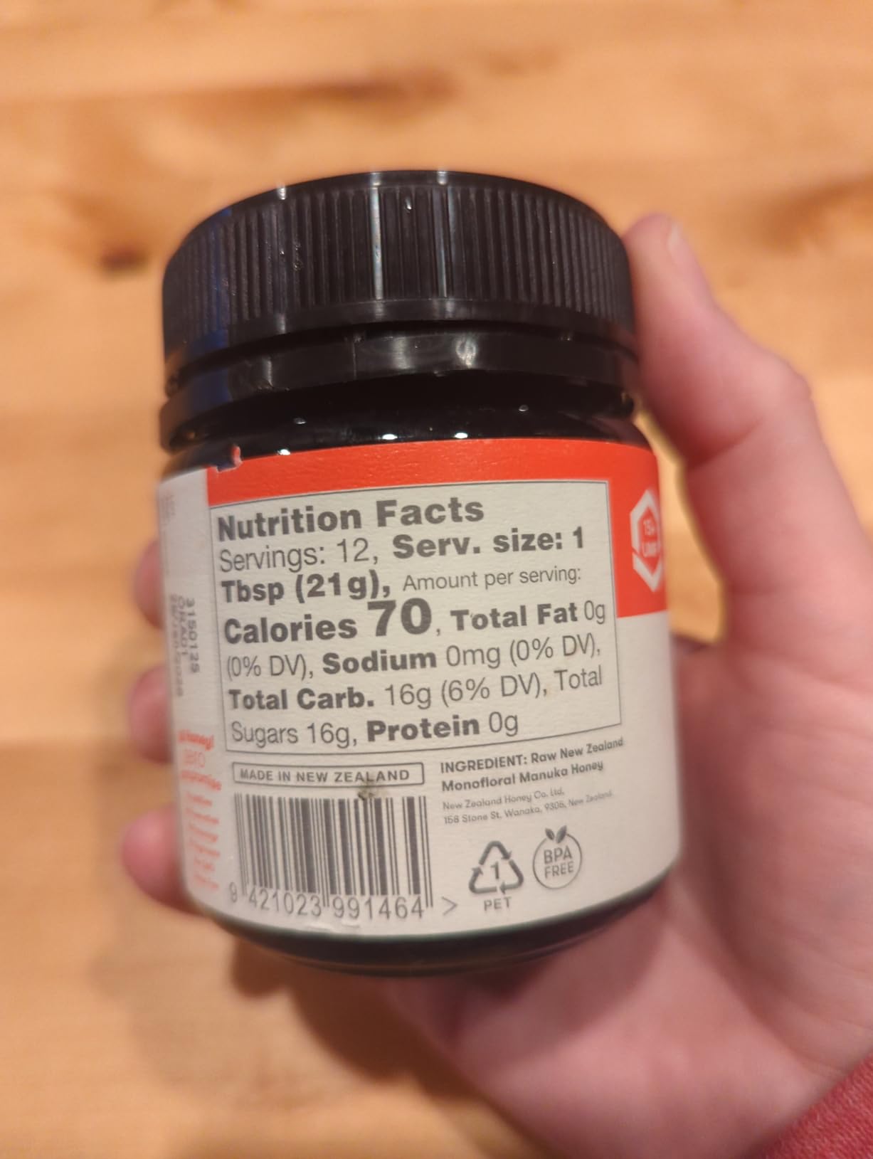 Raw Manuka Honey UMF 15+ MGO 514+, UMF Certified, 3rd Party Tested, 8.8oz customer photo 1