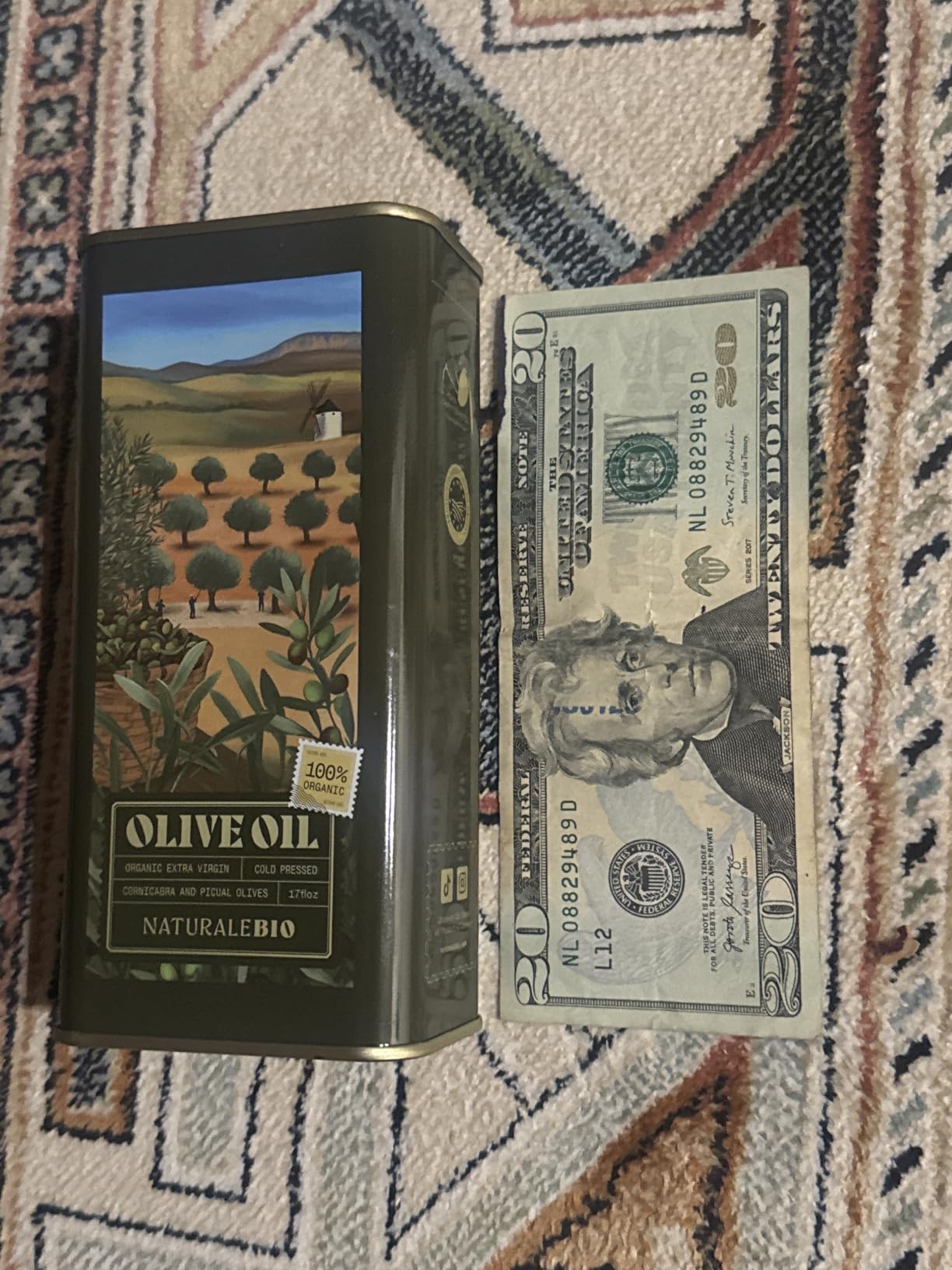 NaturaleBio Extra Virgin Olive Oil 17floz. Organically harvested in Spain. D.O.P certified. Premium Cornicabra and Picual olives from centenary trees. Cold pressed for superior flavour and aroma. customer photo 1