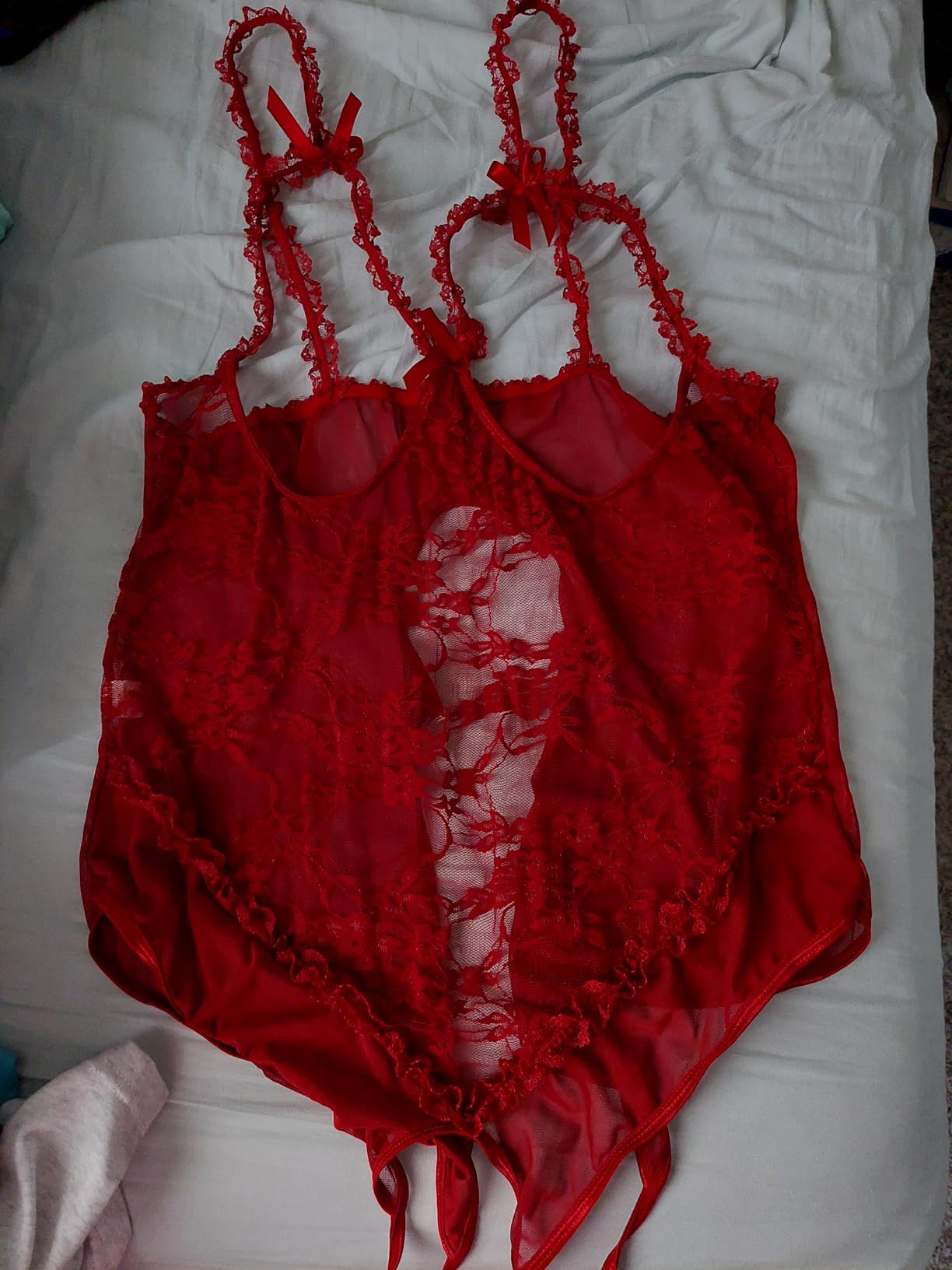 Plus Size Lingerie for Women Sexy One-Piece Teddy Valentine's Day Lingerie Bodysuit customer photo 1