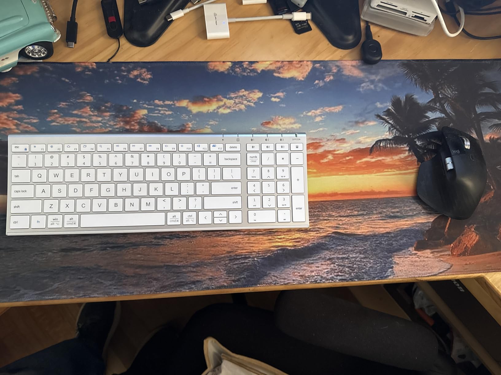 Galdas Mouse Pad For Gaming,Forest Background Pattern XXL XL Large Mouse Mat Long Extended MousePad Desk Mat Non-Slip Rubber Mice Pads Stitched Edges Thin (31.5 x 11.8 x 0.12 Inches) Tree customer photo 2