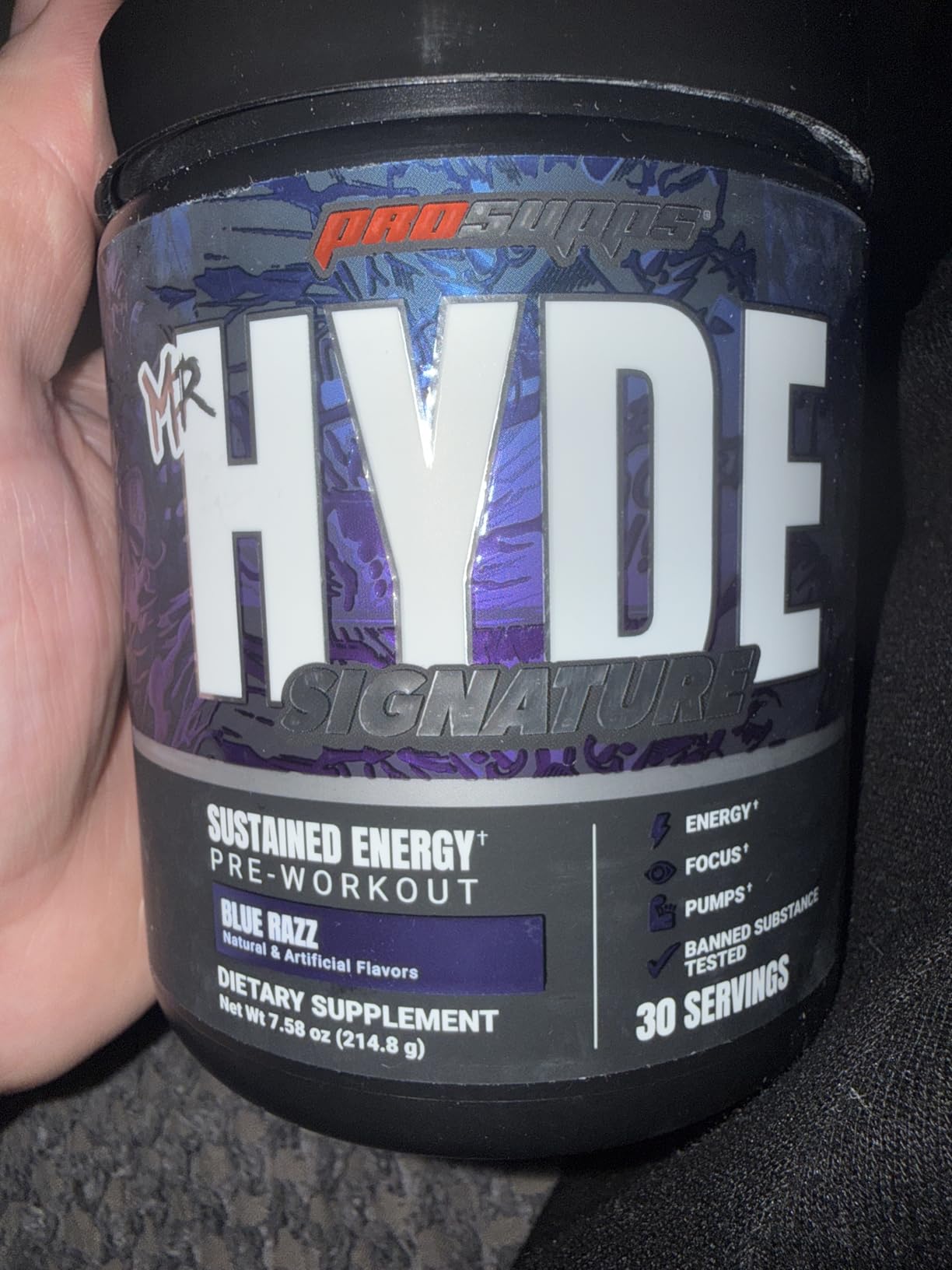 ProSupps Mr. Hyde Signature Pre Workout Powder with Creatine, Blue Razz customer photo 2