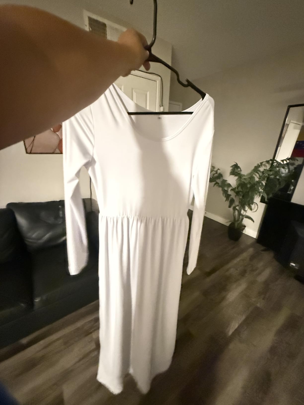 VIISHOW Women's Long Sleeve Casual Empire Waist Maxi Dress with Pockets customer photo 1