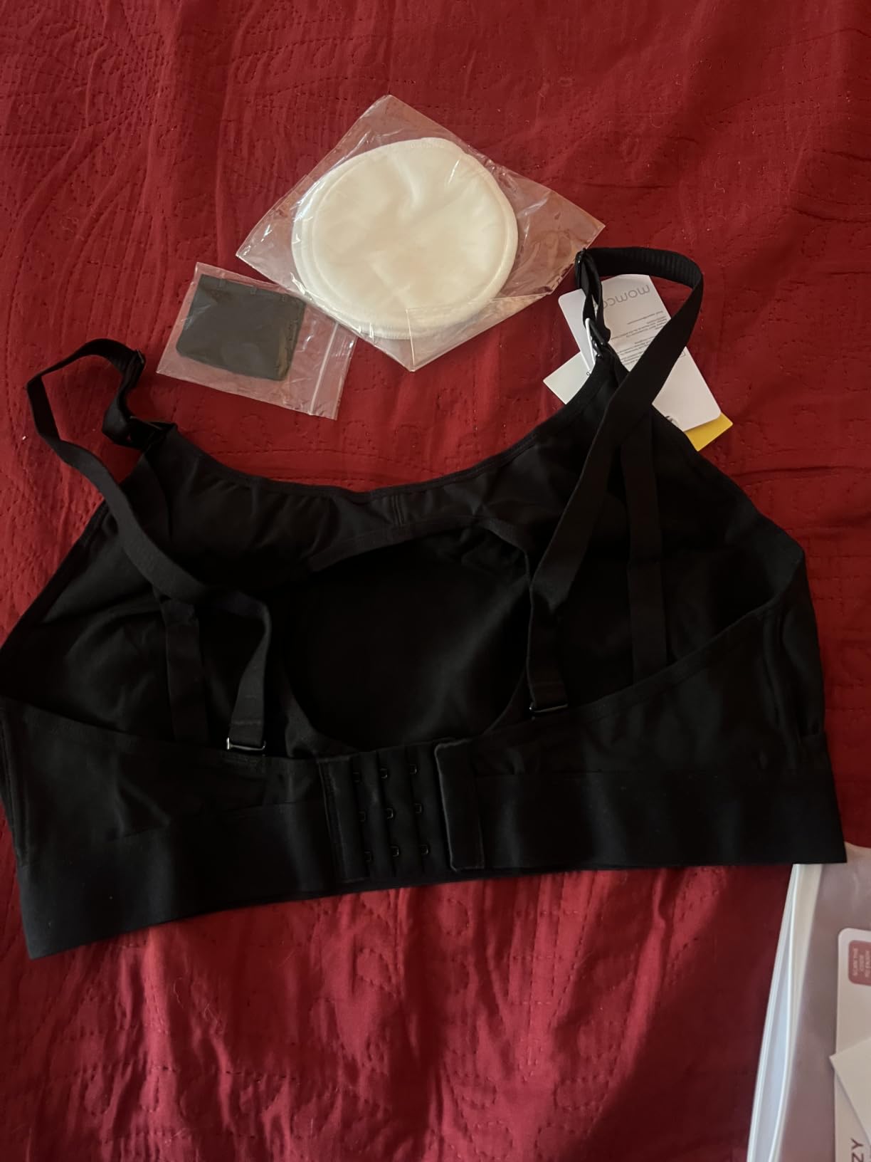 Momcozy Hands Free Pumping & Nursing Bra, Adjustable Cotton Breast Pump Bra customer photo 2
