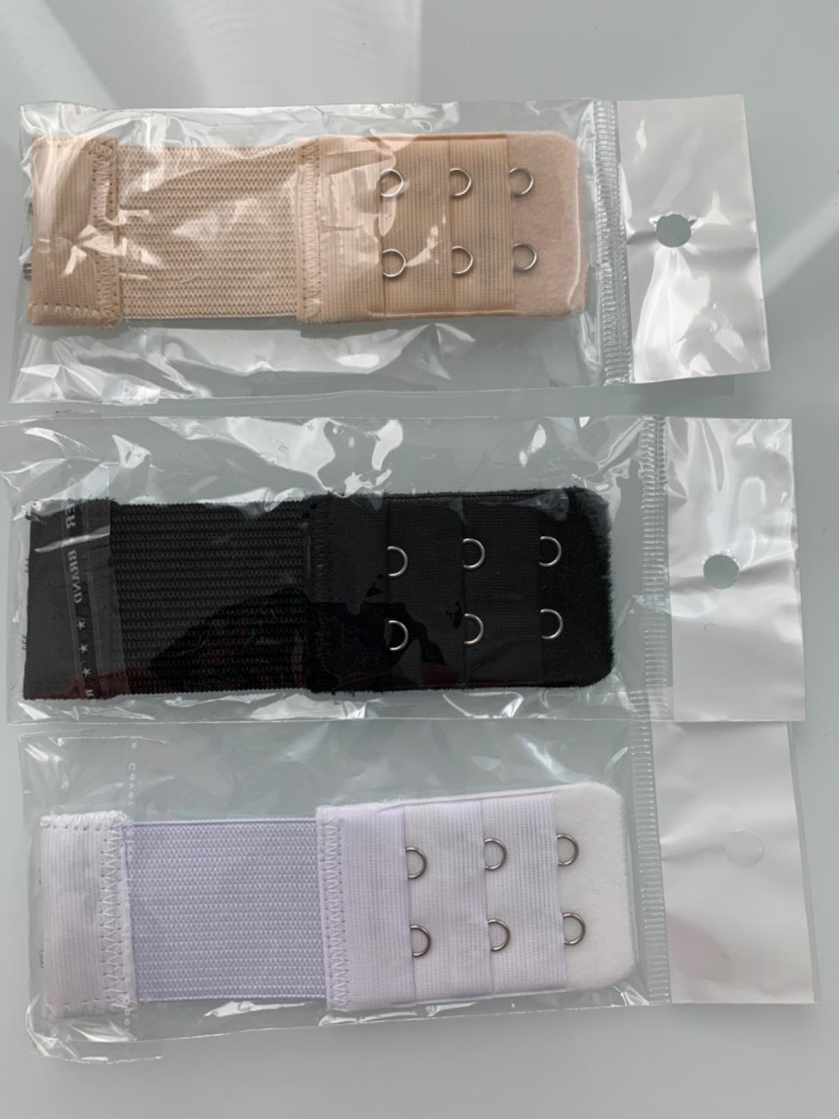 Akstore 6 Pieces Women's Soft Comfortable Elastic Bra Extenders Bra Extension Strap 2 Hook 3 Row Lady's Bra Extender Bra Band customer photo 1