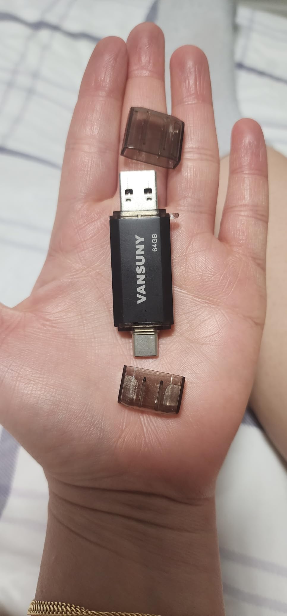 Vansuny 128GB USB C Flash Drive 2 in 1 OTG USB 3.0 + Type C Memory Stick with Keychain Dual Type C Thumb Drive Photo Stick Jump Drive for Android Smartphones, Computer, Tablet, PC customer photo 1