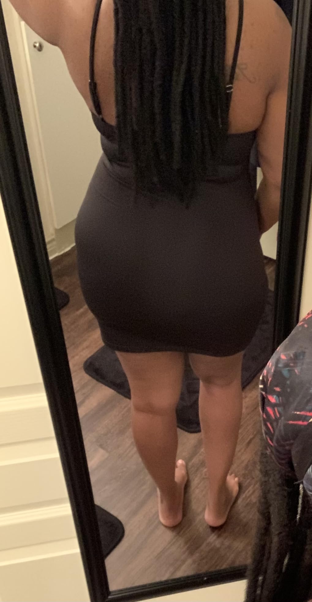 LCNBA Sexy Spaghetti Strap Tank Dress Basic Backless Bodycon Club Party Mini Dress customer photo 2