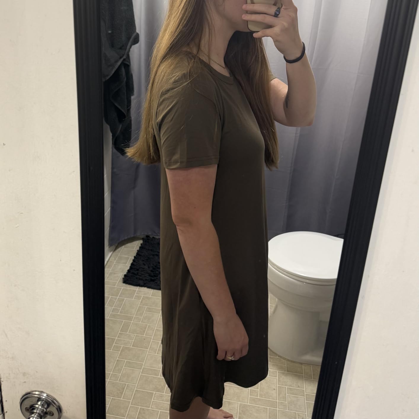 KORSIS Summer Women's Dress Casual T-Shirt Short Sleeve Dresses Swing Flowy Beach Vacation Work Sundress with Pockets customer photo 2