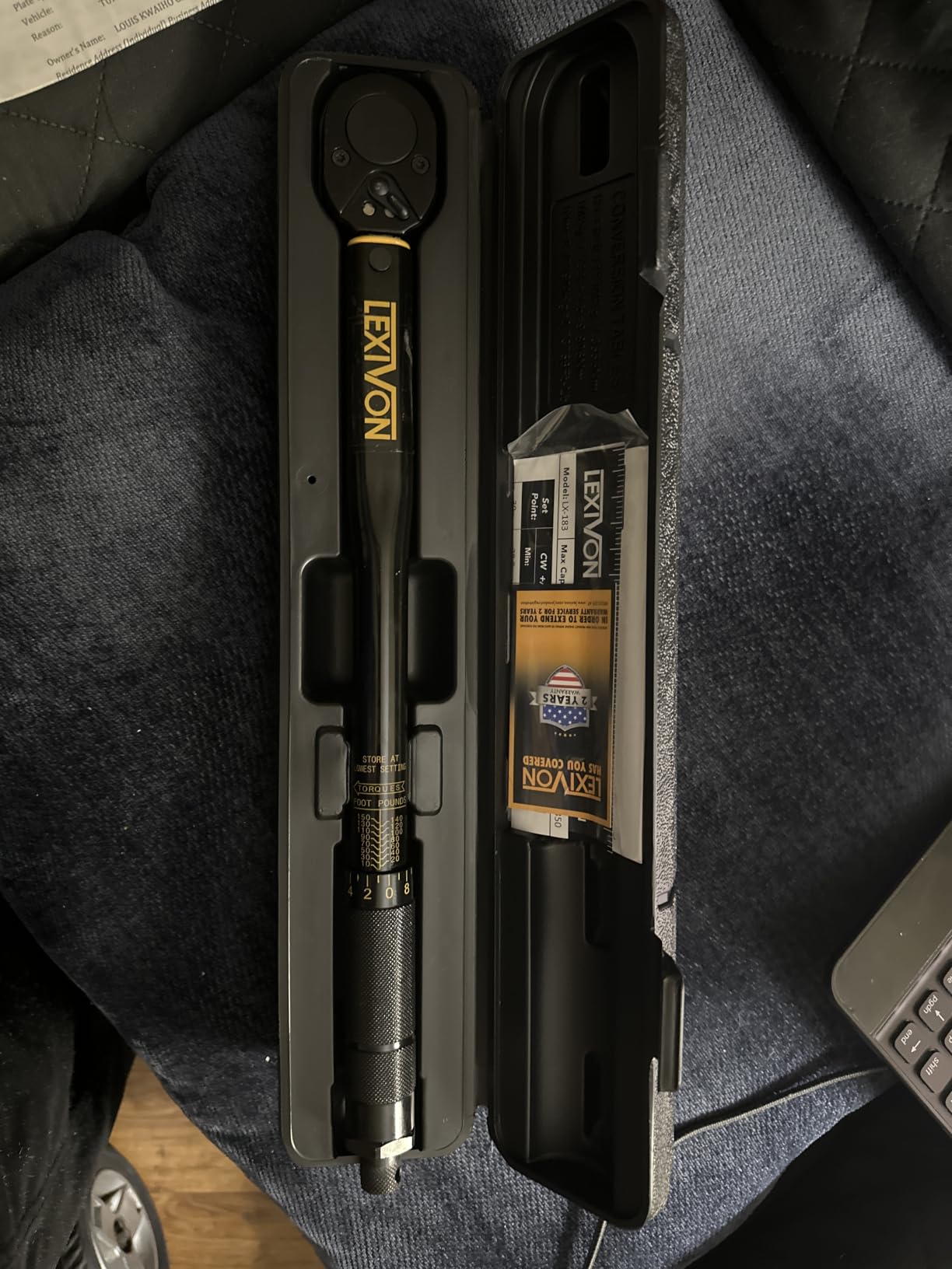 LEXIVON Torque Wrench 1/2-Inch Drive Click 10~150 Ft-Lb/13.6~203.5 Nm (LX-183) customer photo 2