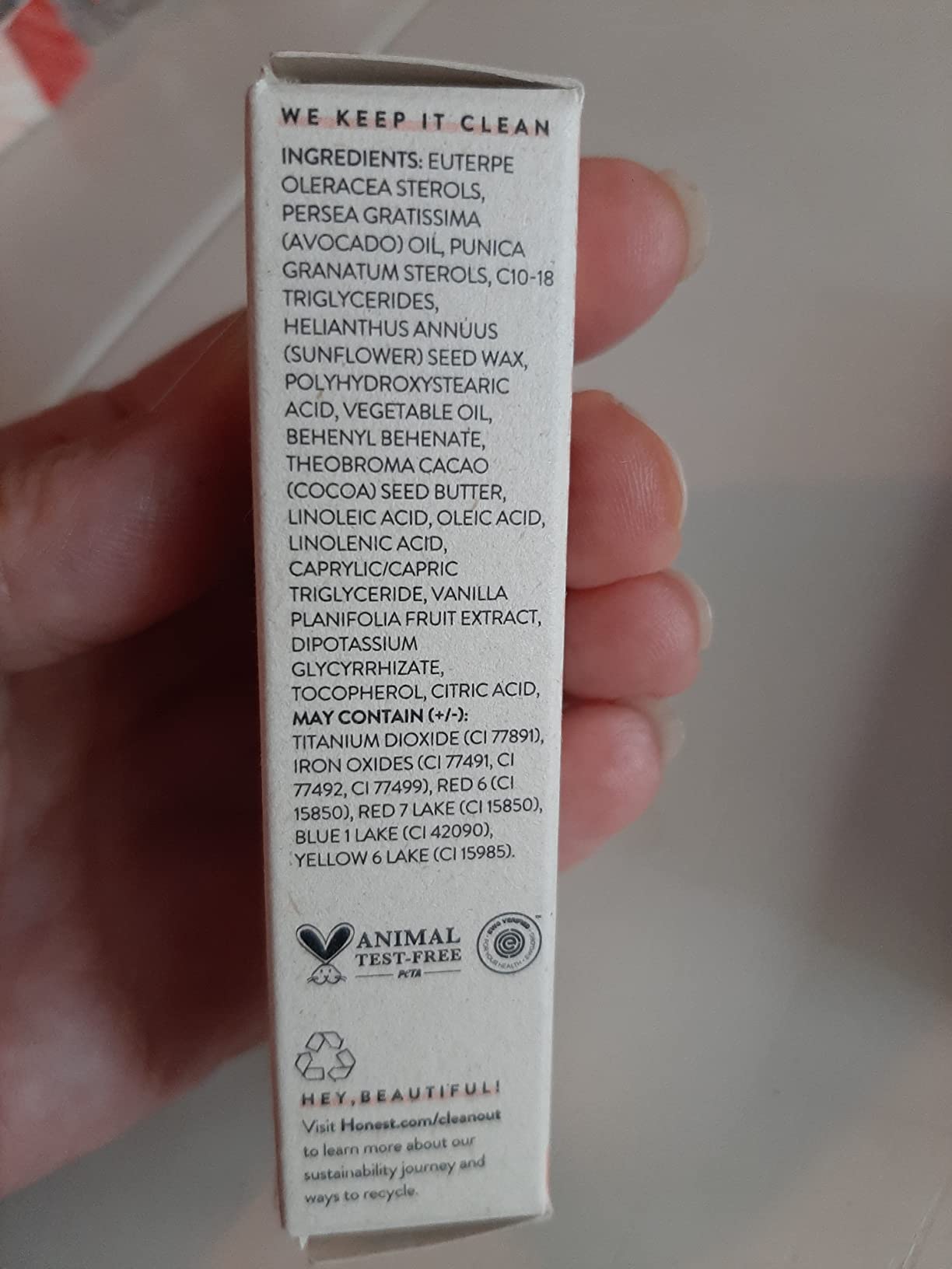 Honest Beauty Moisturizing Vegan Tinted Lip Balm, Antioxidant-Rich, Melon customer photo 1