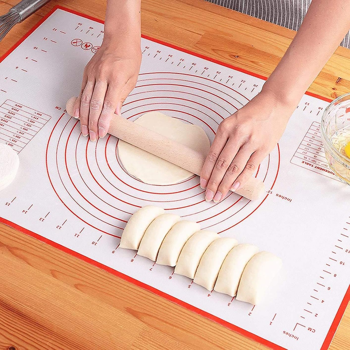 Silicone Baking Pastry Mat Large Dough Kneading Sheet for Rolling, 16×24 in customer photo 1