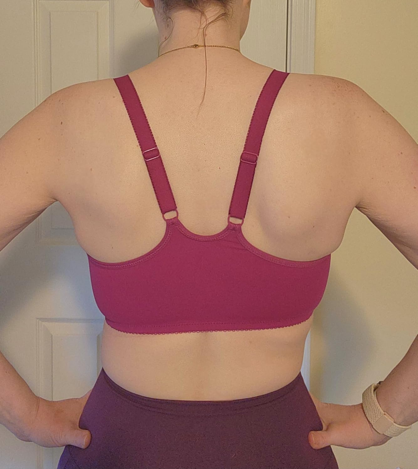 DELIMIRA Women's Front Closure Racerback Plus Size Bra customer photo 1