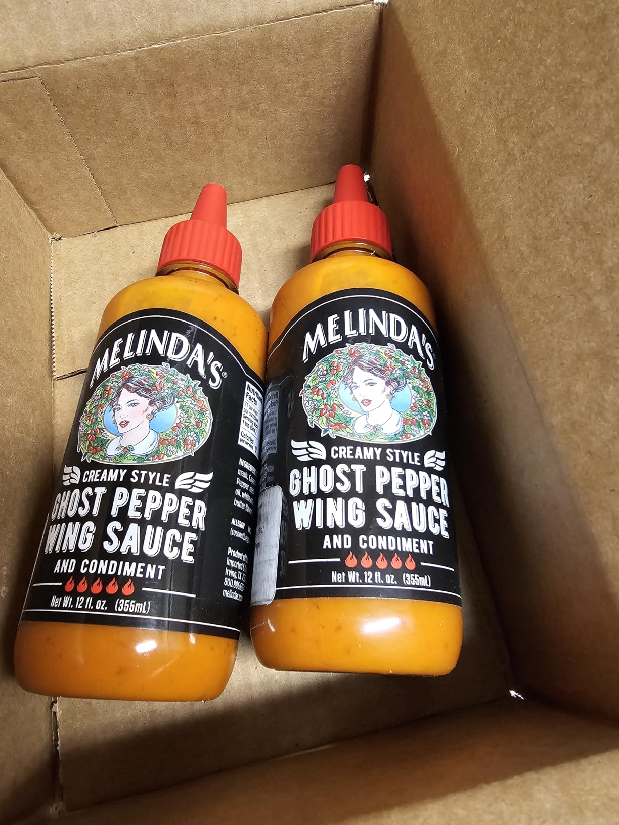 Melinda’s Ghost Pepper Wing Sauce - 12 Oz, 1 Pack - Gourmet Spicy Hot Sauce - Made with Fresh Ingredients, Ghost Peppers (Bhut Jolokia), Habanero Pepper, Carrot, Garlic, Lime - Vegan, Gluten Free customer photo 1