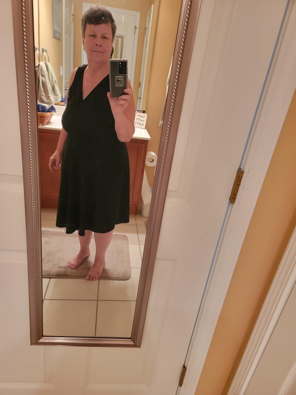 GUBERRY Womens Wrap V Neck Sleeveless Sundress Summer Flare Tank Dress with Pockets customer photo 2