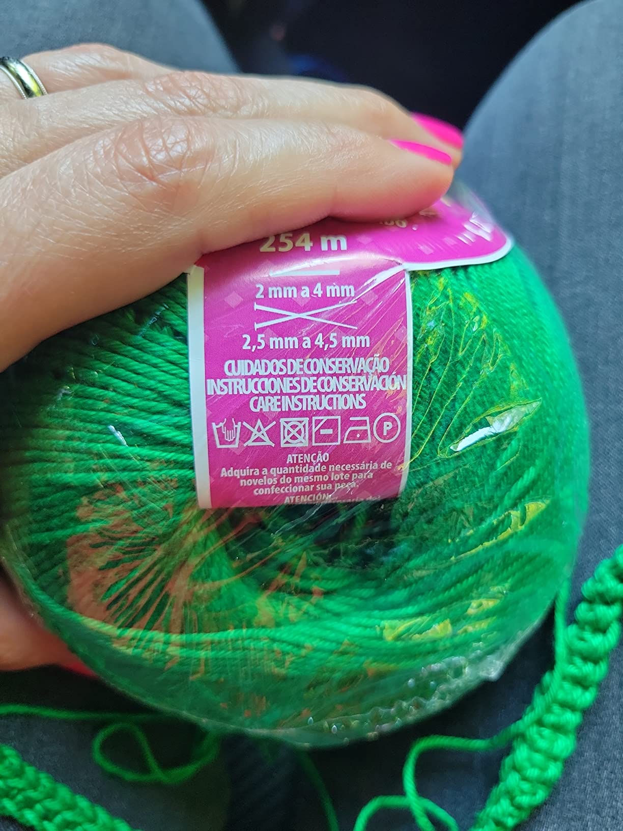 Circulo Amigurumi Yarn, 100% Mercerized Brazilian Virgin Cotton for Crocheting and Knitting, Soft Art - Sport Weight Yarn, 4.4 oz, 278 yds - Color 3148 - Macadamia customer photo 2