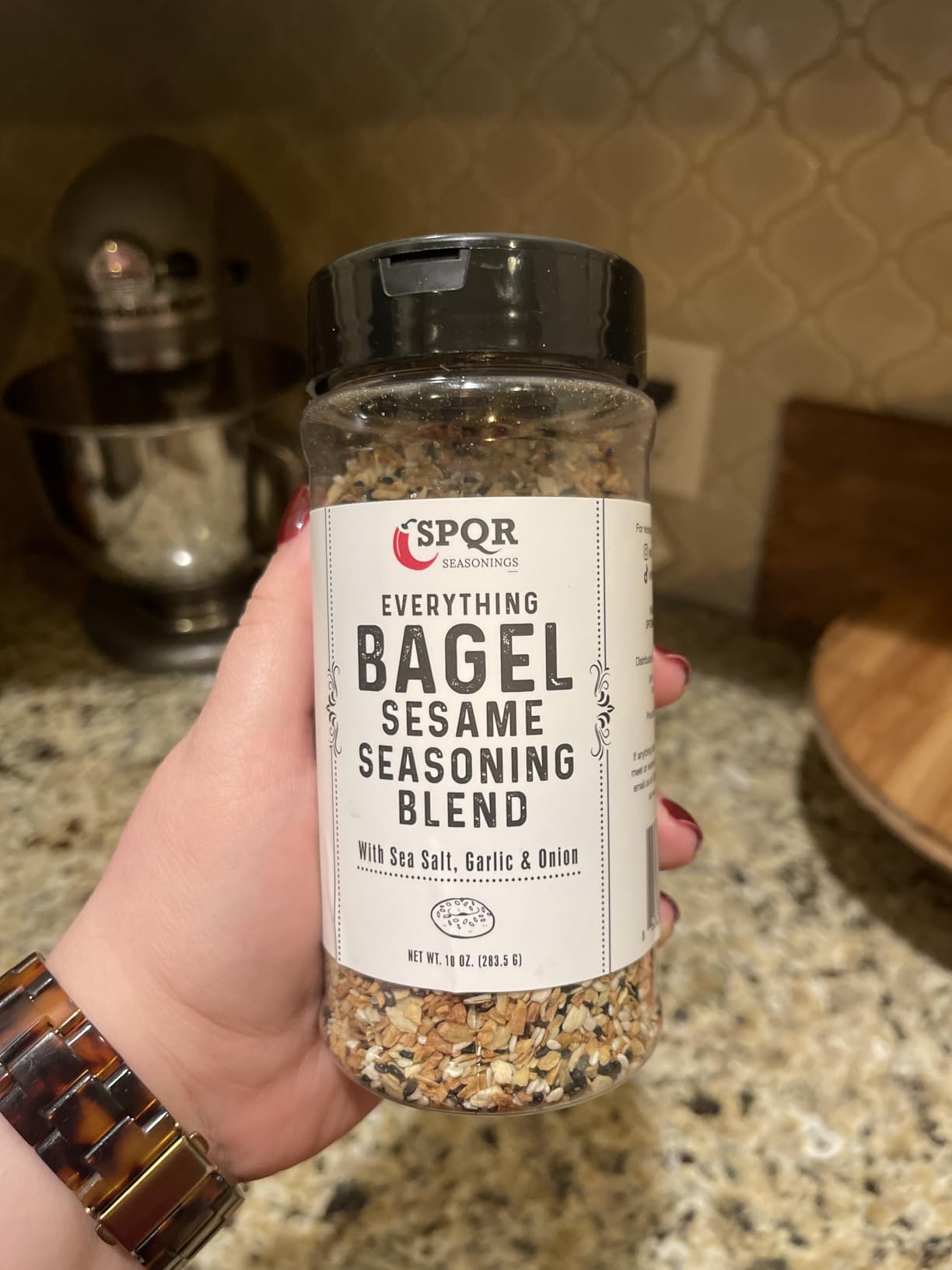 Everything Bagel Seasoning Blend Original XL 10 Ounce Jar. Delicious Blend of Sea Salt and Spices Dried Minced Garlic & Onion Flakes. Bagel Allspice. customer photo 1