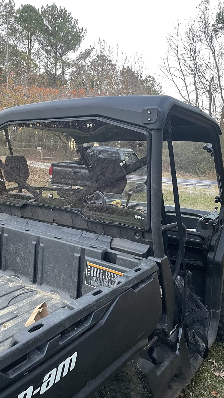 SuperATV Full Rear Windshield for Can Am Defender HD Models customer photo 1