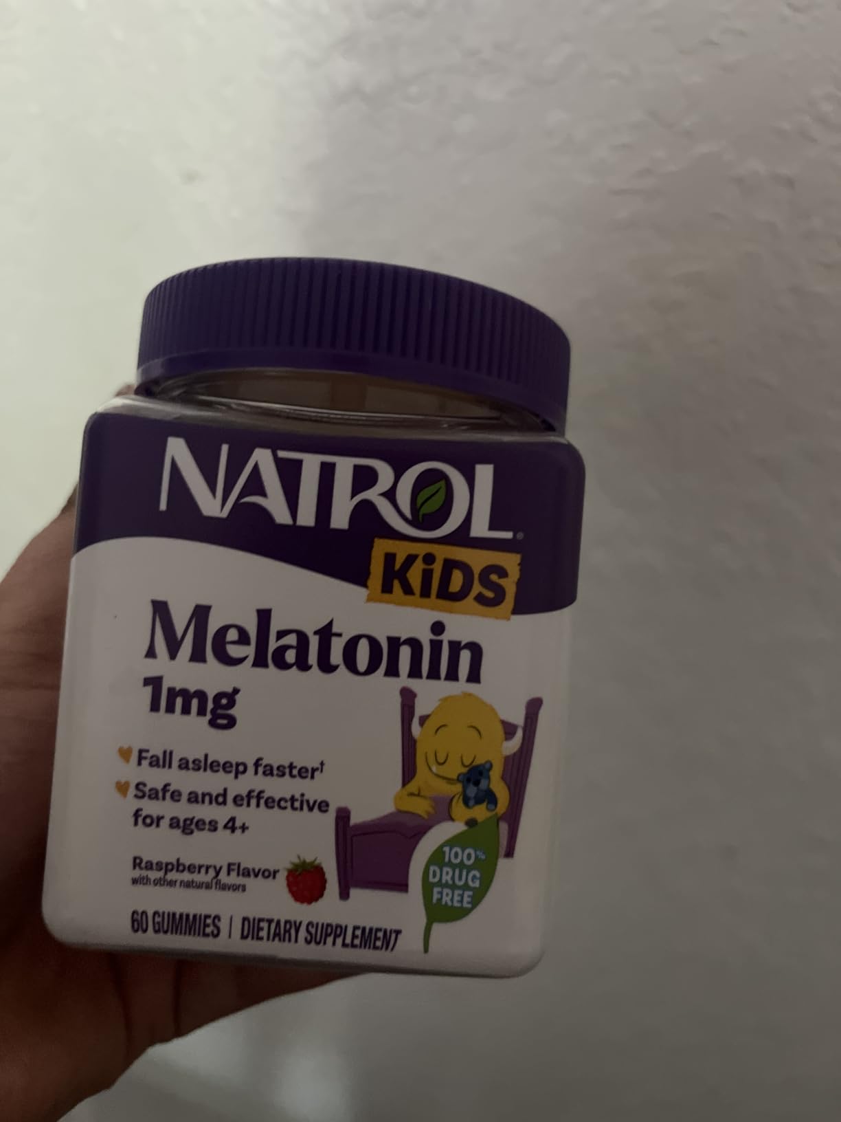 Natrol Kids Melatonin 1mg, for Restful Sleep, 90 Raspberry-Flavored Gummies customer photo 1
