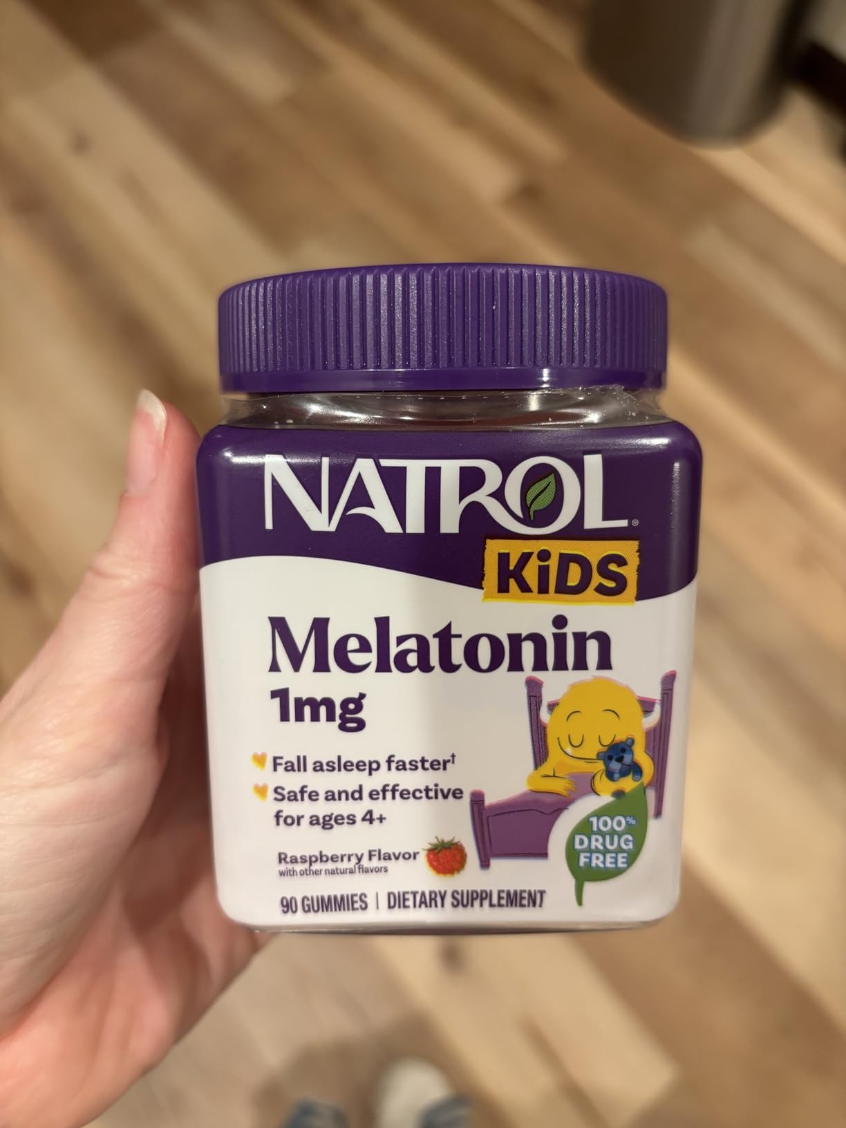 Natrol Kids Melatonin 1mg, for Restful Sleep, 90 Raspberry-Flavored Gummies customer photo 2