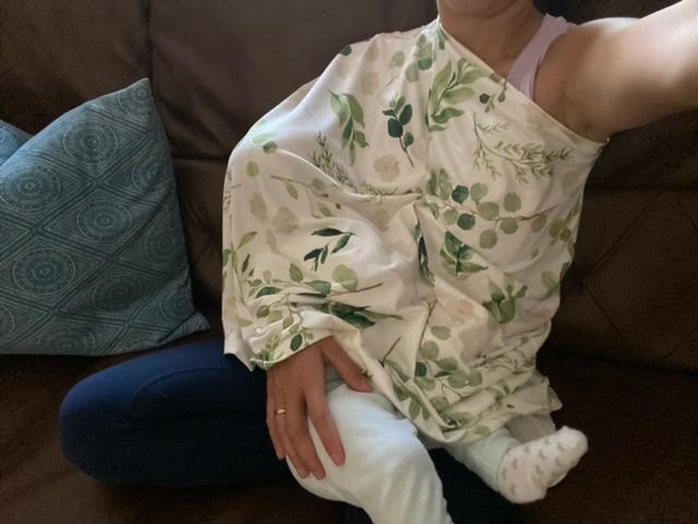 Nursing Cover Breastfeeding Scarf, Car Seat Covers for Babies Infant Carseat Canopy, Stretchy Soft Breathable Multi-Use Cover Ups for Stroller High Chair Shopping Cart, Baby Essentials for Summer customer photo 1