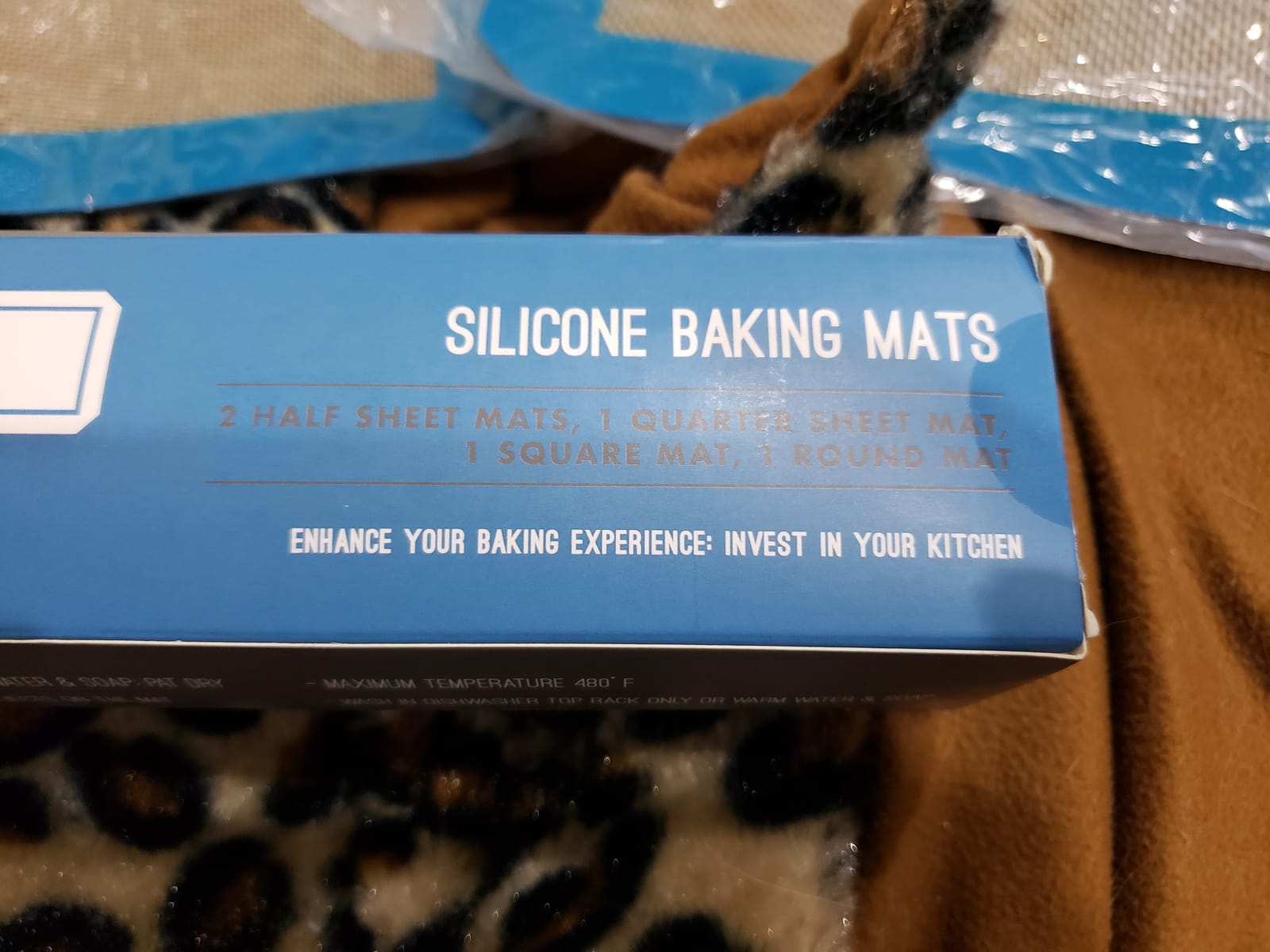 Silicone Baking Mat Set of 5, Nonstick Cookie Sheets, Multiple Sizes - Blue customer photo 1