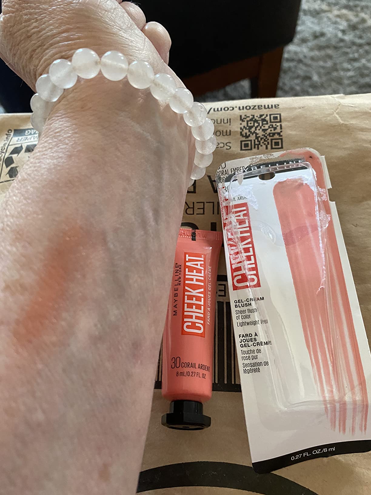 Maybelline Cheek Heat Gel-Cream Blush Makeup, lightweight, Breathable Feel, Sheer Flush Of Color, Natural-Looking, Dewy Finish, Oil-Free, Rose Flush, 1 Count customer photo 1