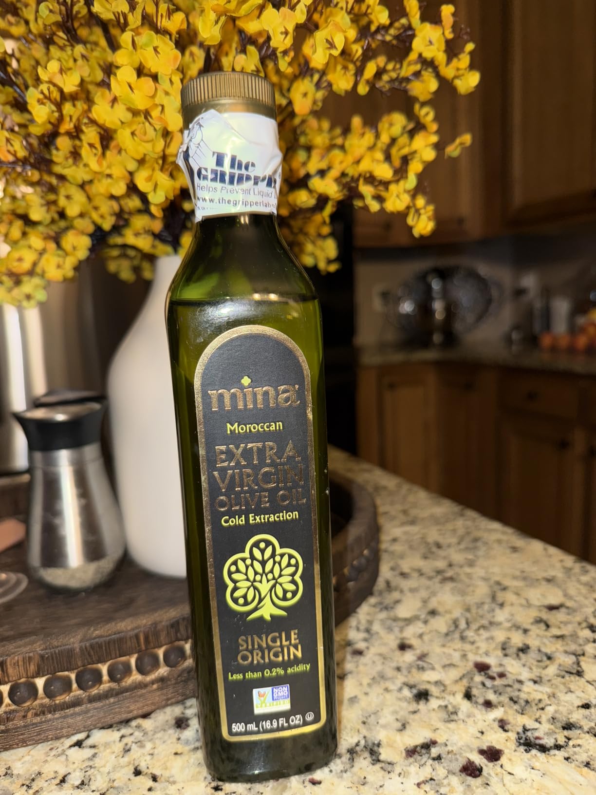 Mina Moroccan Olive Oil Extra Virgin 16.9 Fl Oz, Polyphenol Rich, Third Party Tested, Clinically Proven, Single Origin Extra Virgin Olive Oil, Less than 0.2% Acidity, 500 ml customer photo 2