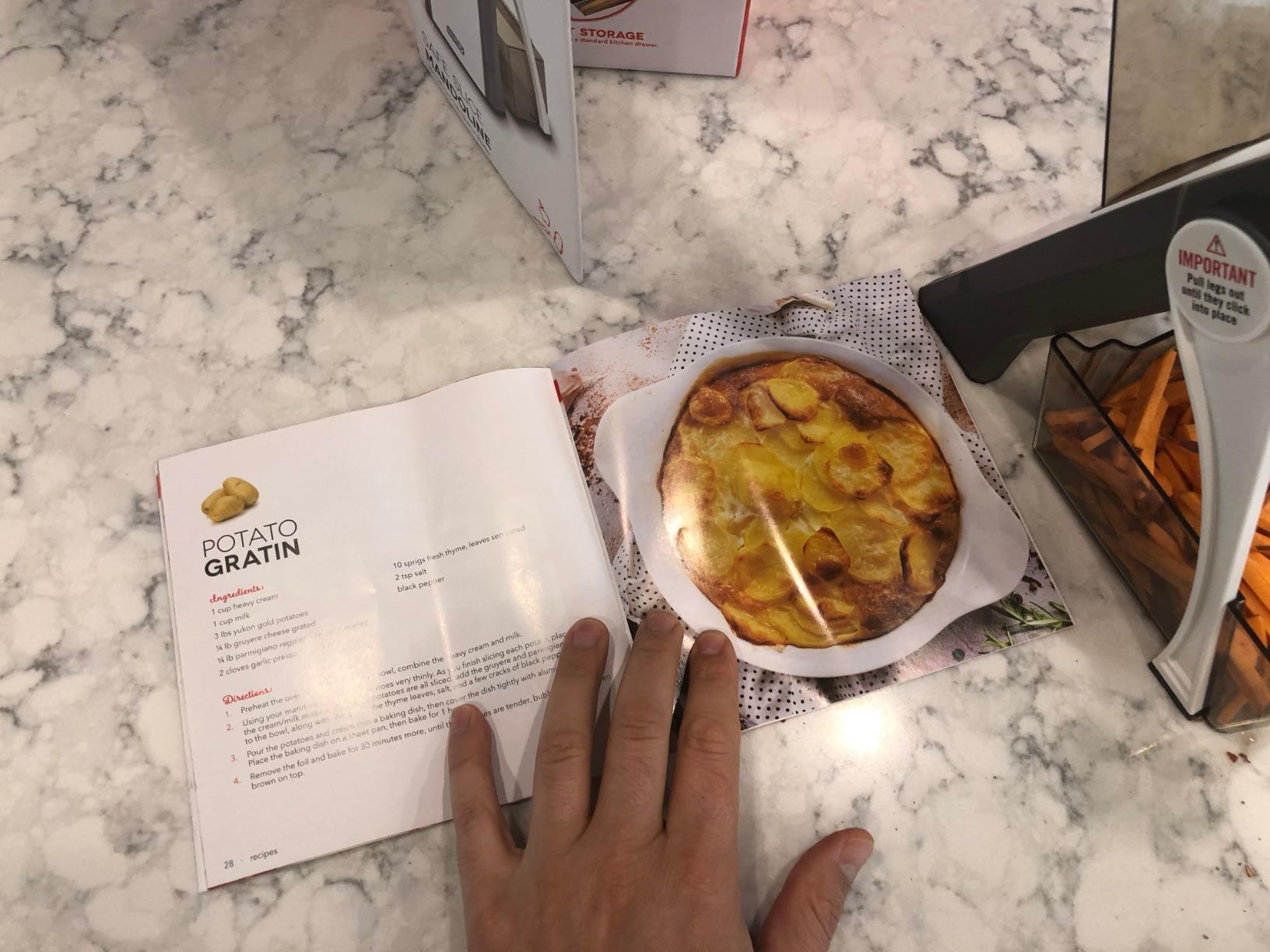 Dash Safe Slice® Mandoline - Compact, Foldable Food Slicer - Slice, Dice, Julienne & More - Perfect for Quick Food Prep - Recipe Guide Included - Cool Grey customer photo 1