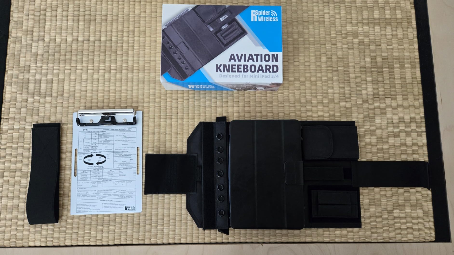 Pilot Kneeboard with Aluminum Clipboard. Compatible with 7.9 inch Apple iPad mini 3 and 4, Android Devices Similar in Size customer photo 2