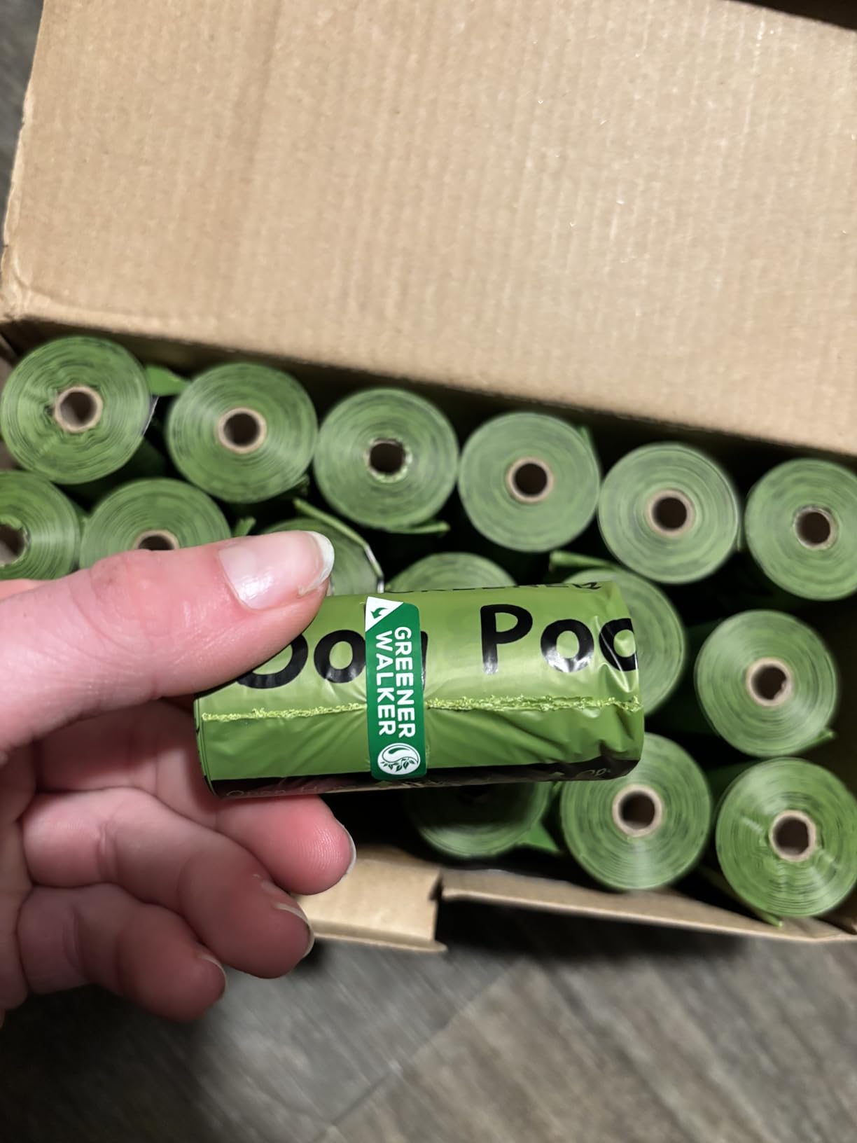 Greener Walker Poop Bags for Dog Waste-540 Bags,Extra Thick Strong 100% Leak Proof Dog Waste Bags (Green) customer photo 1