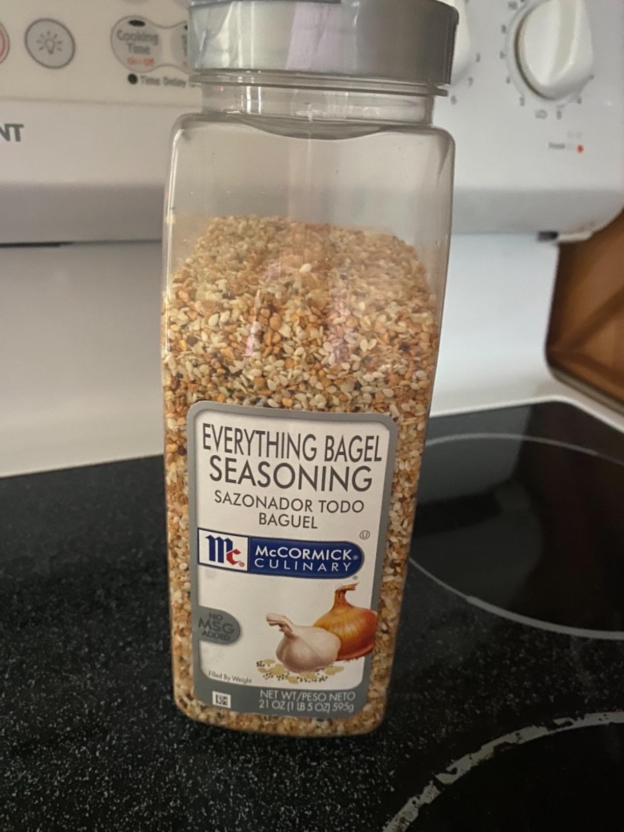 McCormick Culinary Everything Bagel Seasoning, 21 oz - One 21 Ounce Container of Everything Bagel Seasoning Blend of Poppy Seed, Sesame Seed, Garlic, Onion and Salt customer photo 1