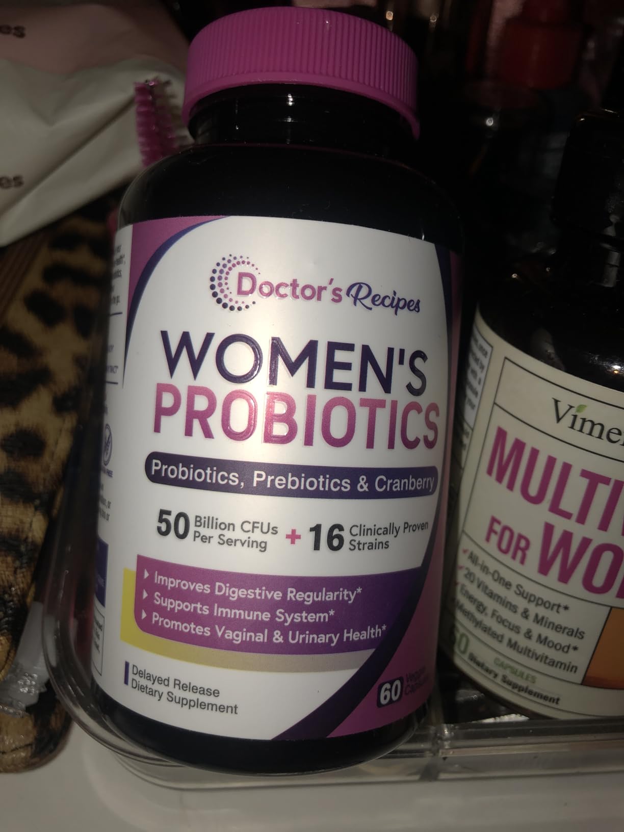 Doctor's Recipes Women's Probiotic, 60 Caps 50 Billion CFU 16 Strains, with Organic Cranberry, Digestive Immune Vaginal & Urinary Health, Shelf Stable, Delayed Release, No Soy Gluten Dairy customer photo 1