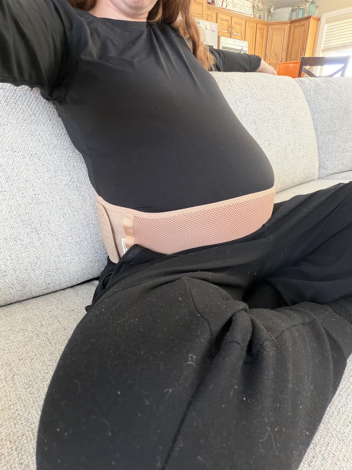 KeaBabies Pregnancy Belly Bands for Pregnant Women,1pk (Classic Ivory, M/L) customer photo 2