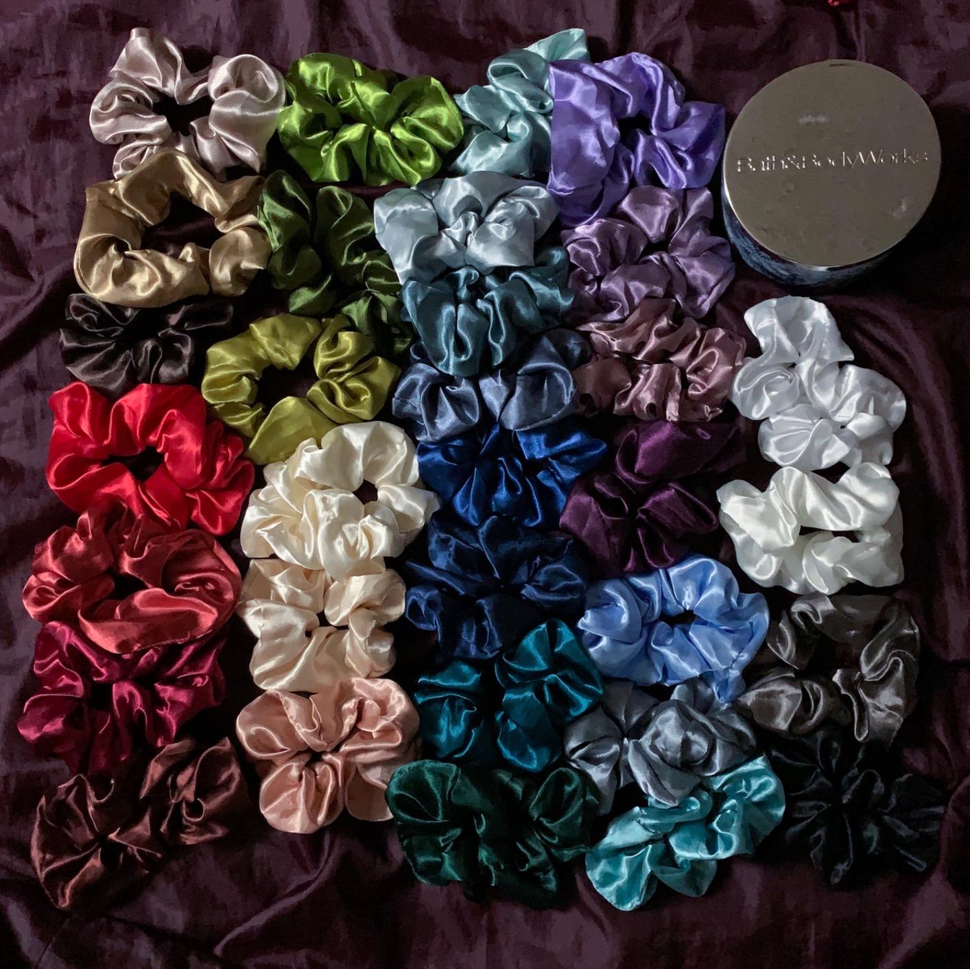 Simnice 60 Colors Silk Large Satin Hair Scrunchies Elastic Hair Bobbles customer photo 2
