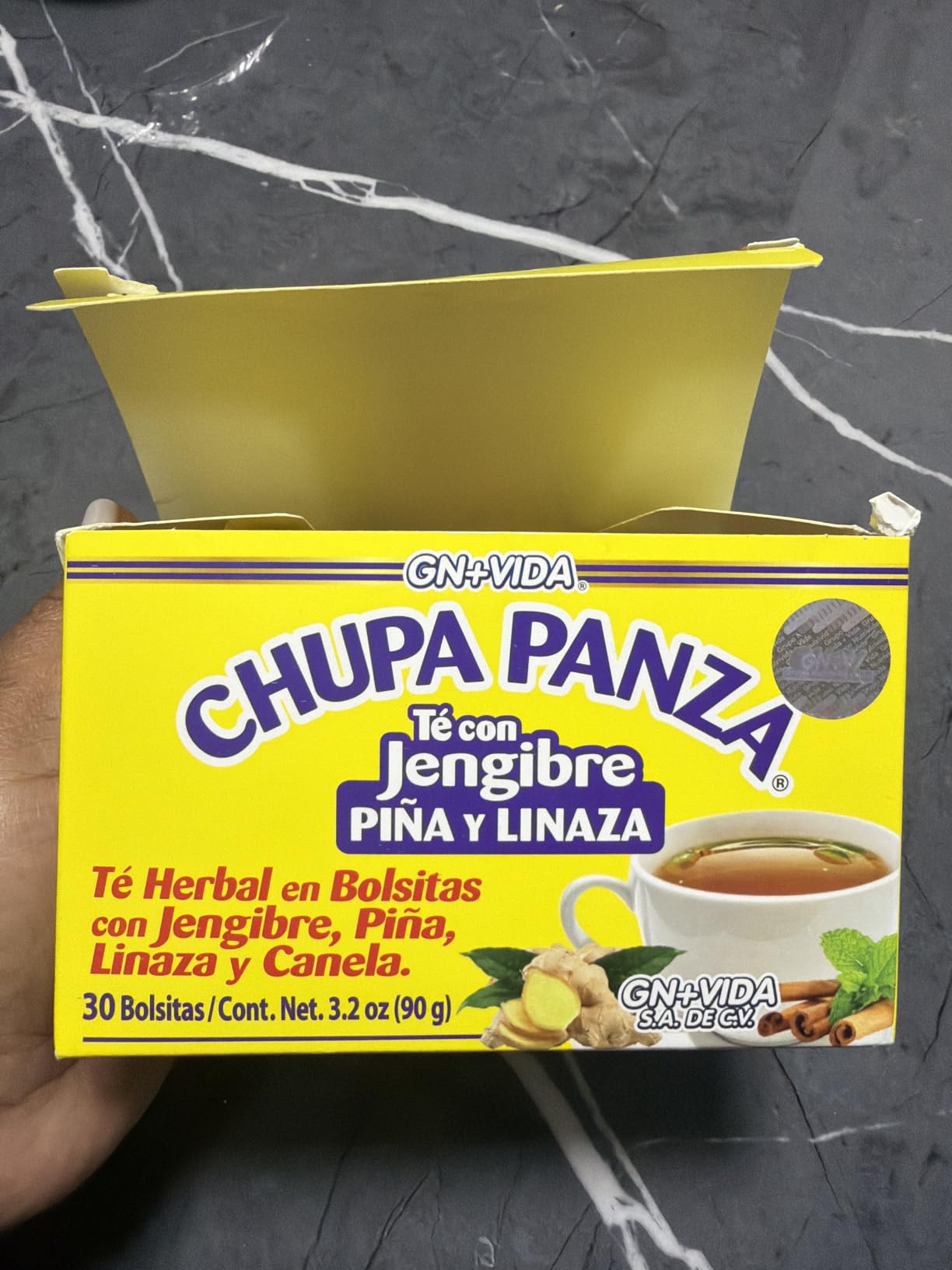 Tea CHUPA Panza, Tea Based ONGINGER Root, PINNEAPPLE, Flaxseed & Cinnamon (30 Tea Bags/0.10 oz Each) customer photo 2