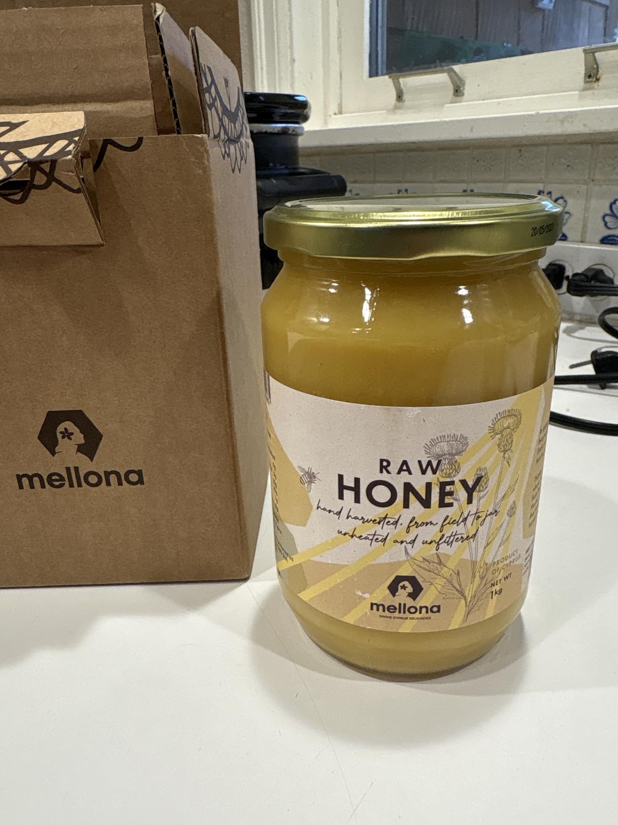 Mellona 100% Raw Honey Unfiltered, Natural Creamy Honey, Unheated, 1kg customer photo 2