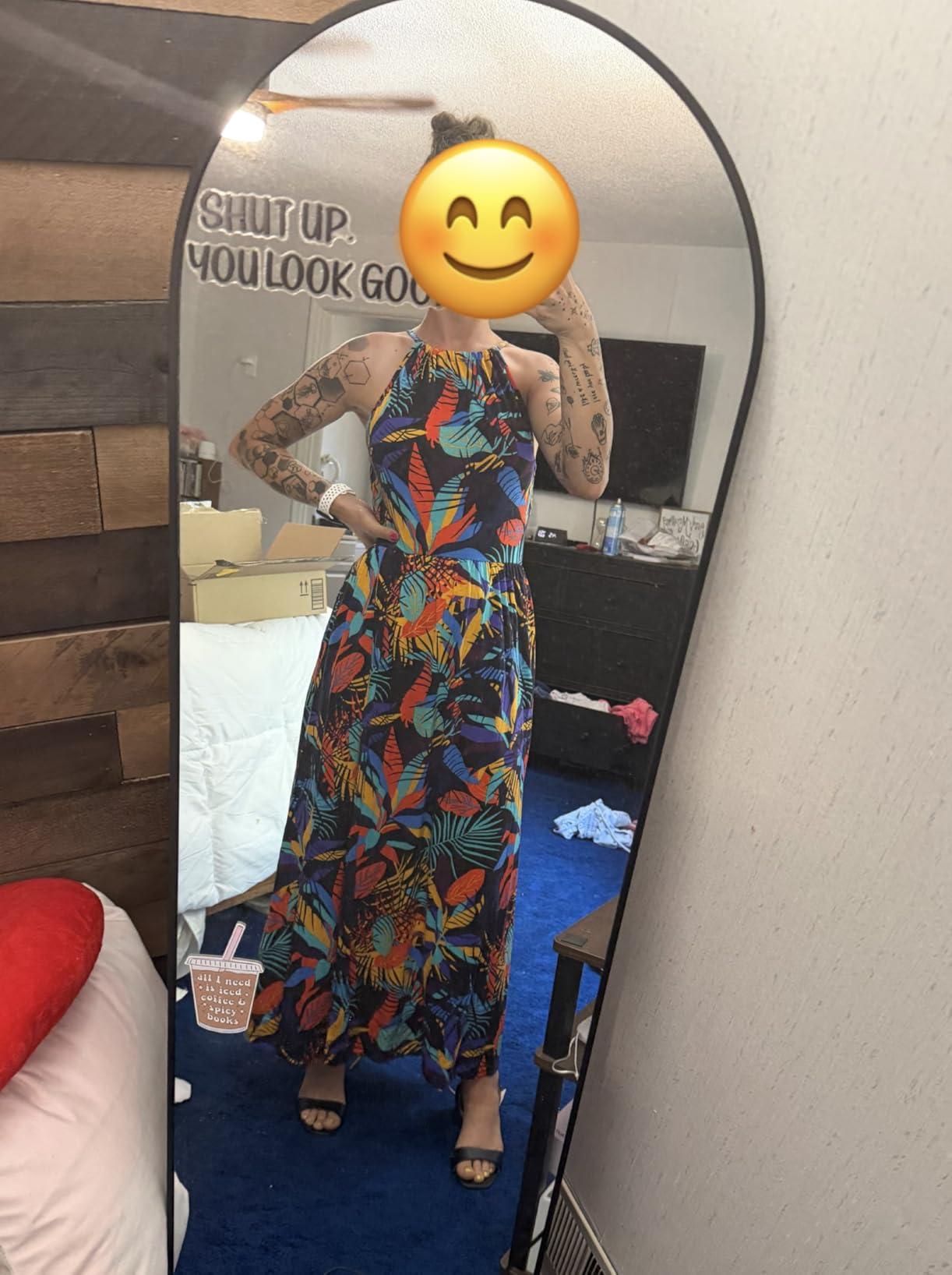 KILIG Women's Summer Floral Beach Flowy Split Maxi Long Dresses customer photo 2